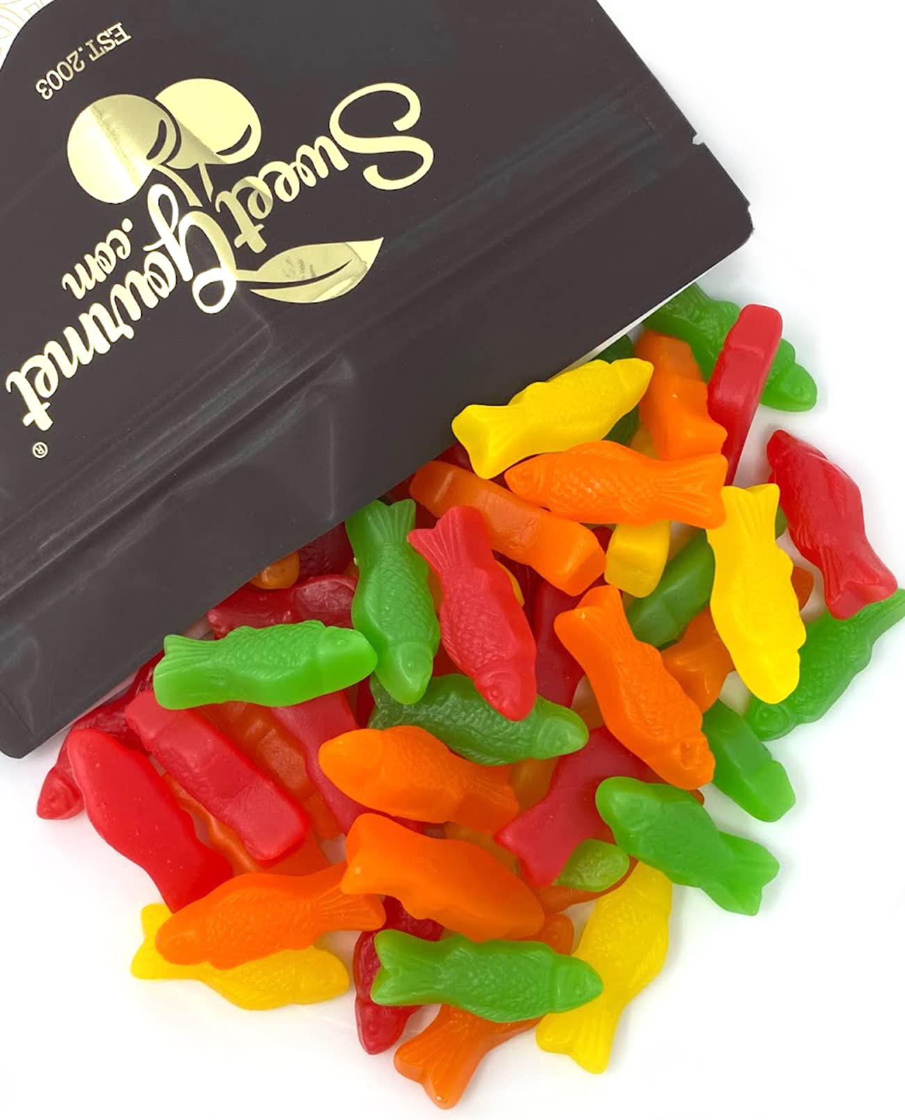 SweetGourmet Assorted Fruit Jelly Fish Candy - 1 Pound Bulk Gummy Candy for Parties, Halloween Treats & Movie Snacks