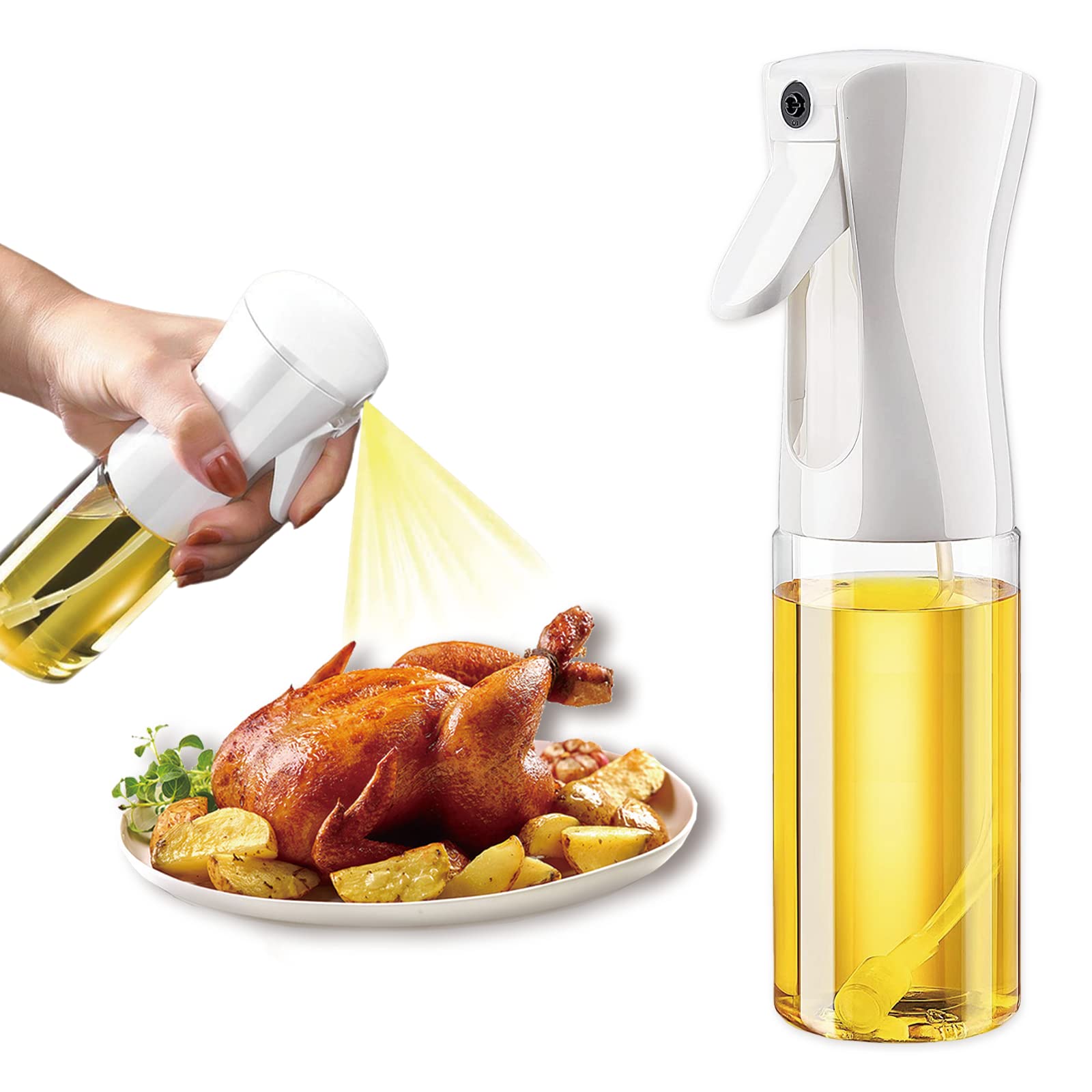 200ml Oil Spray Bottle for Cooking - Olive Oil Sprayer & Canola Oil Mister for Salad, BBQ, Baking, Roasting | Perfect for Kitchen, Grilling & Healthy Meal Prep