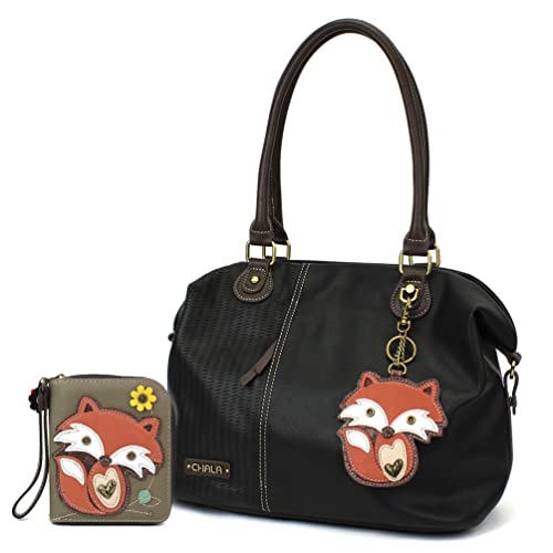 Black_ Fox Tote & Wallet Combo