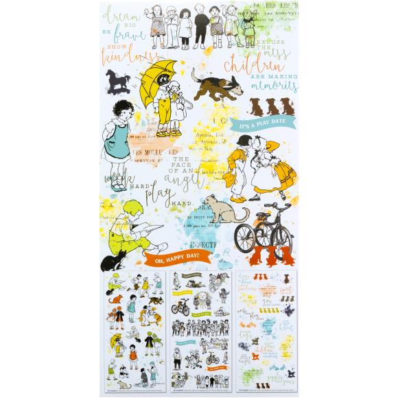 49 & Market Essentials Rub On Transfers - Toddler Time Scrapbooking Decals for Baby Albums & DIY Crafts - Perfect for Memory Books, Nursery Decor & Kids Art Projects