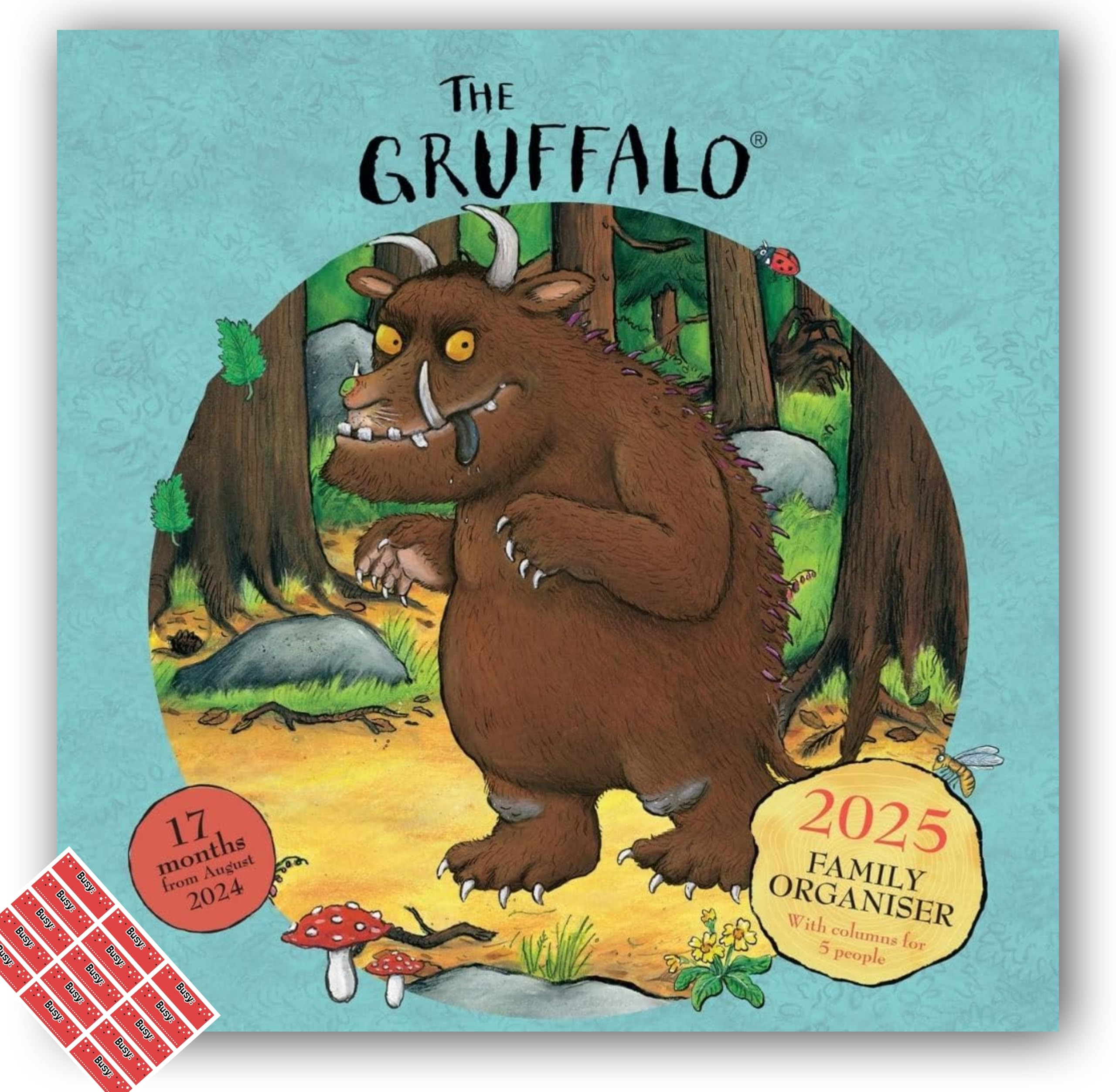 The Gruffalo 2025 Wall Calendar - 17-Month Family Organizer with Free Stickers - Perfect for Home, Office & Classroom Planning