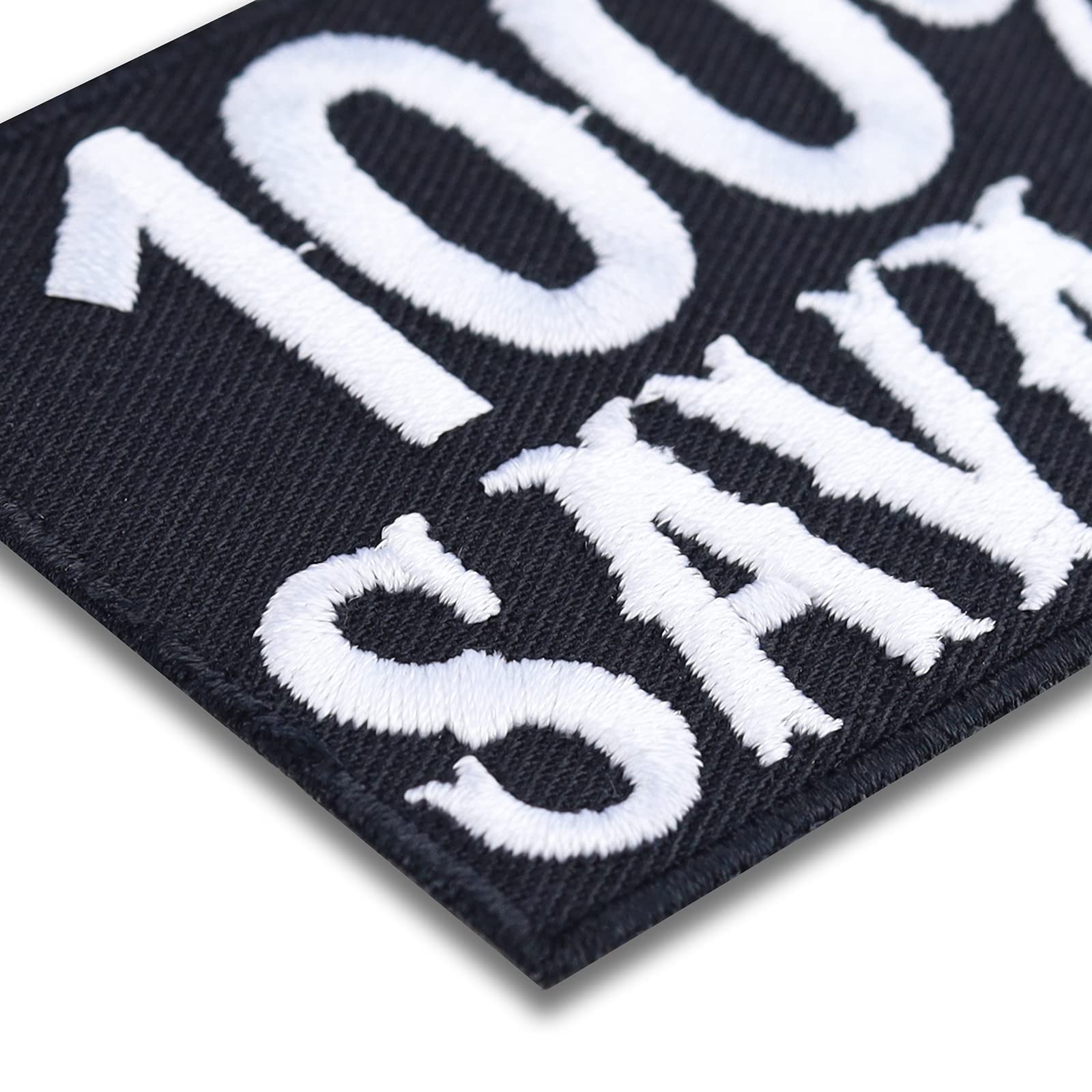 100% Savage Iron-On Biker Patches for Leather Vests - Embroidered Motorcycle Club Rank Patches (3.14X1.96 in) | Sew-On Fabric Applique for Biker Jackets, Vests & Accessories | Perfect for Motorcycle Clubs, Biker Gangs & Riding Gear Customization