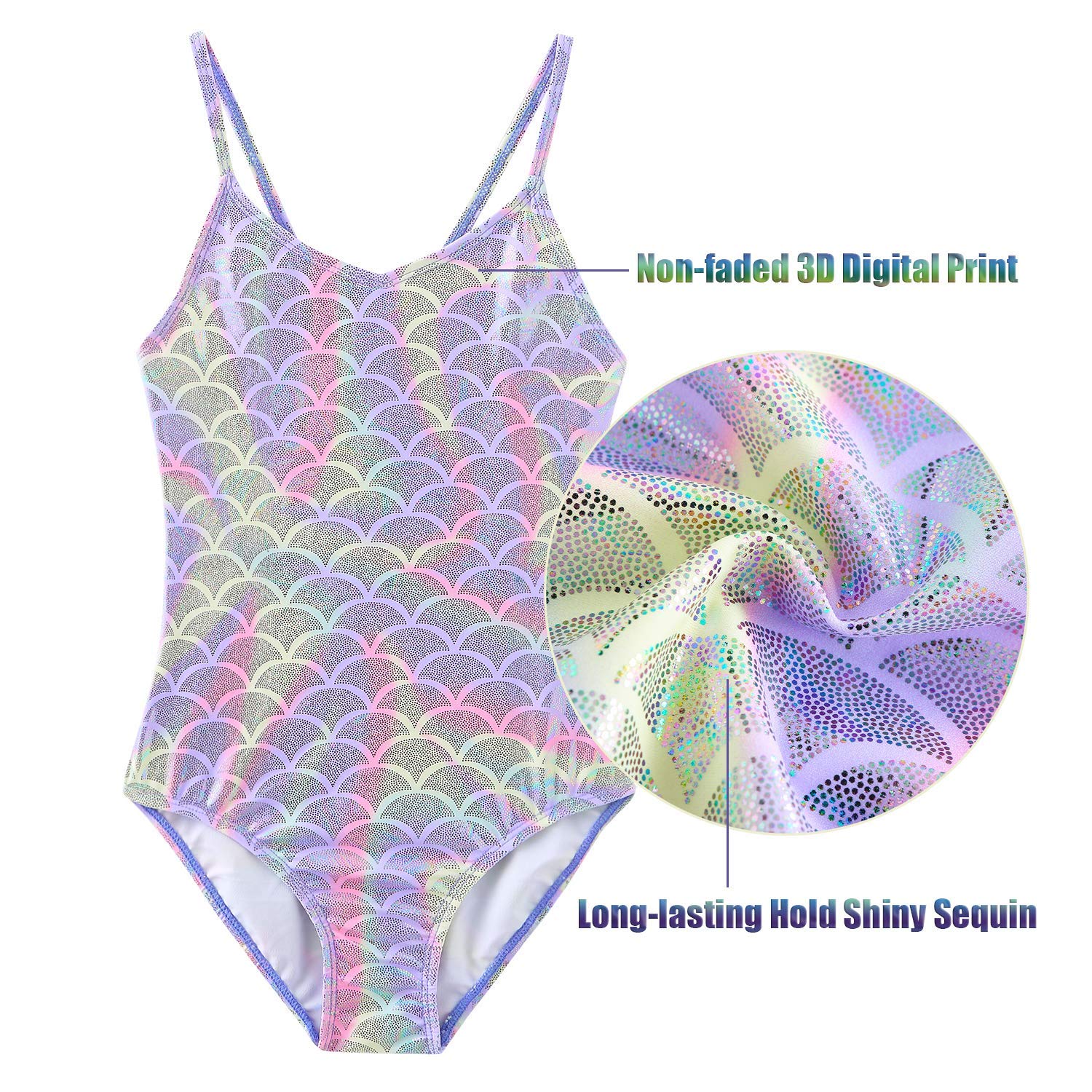 Rainbow Striped One Piece Swimsuits for Girls - Cute Bathing Suit for Kids Swimwear | Beach, Pool & Summer Vacation Outfits