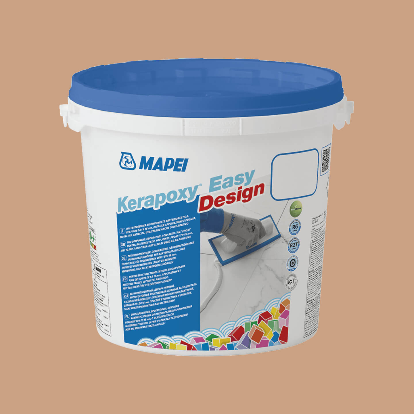 Mapei Kerapoxy Easy Design Epoxy Grout 3kg (6.6 lbs) Caramel 141 - Premium Tile & Stone Grout for Bathroom, Kitchen & Flooring Projects