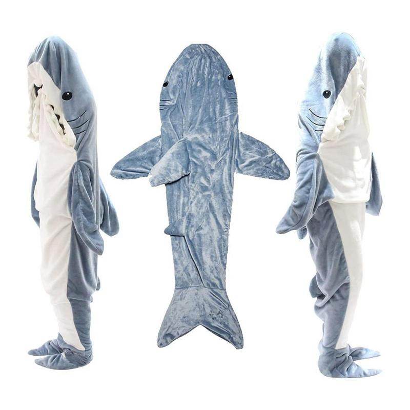 Cozy Sharkie™: Soft Shark Hoodie Blanket for Adults - Perfect for Lounging, Movie Nights & Cold Weather