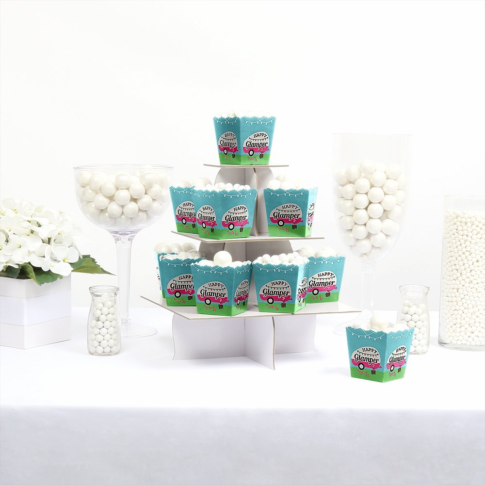 Glamping Party Favor Boxes - Set of 12 for Camping & Birthday Treats