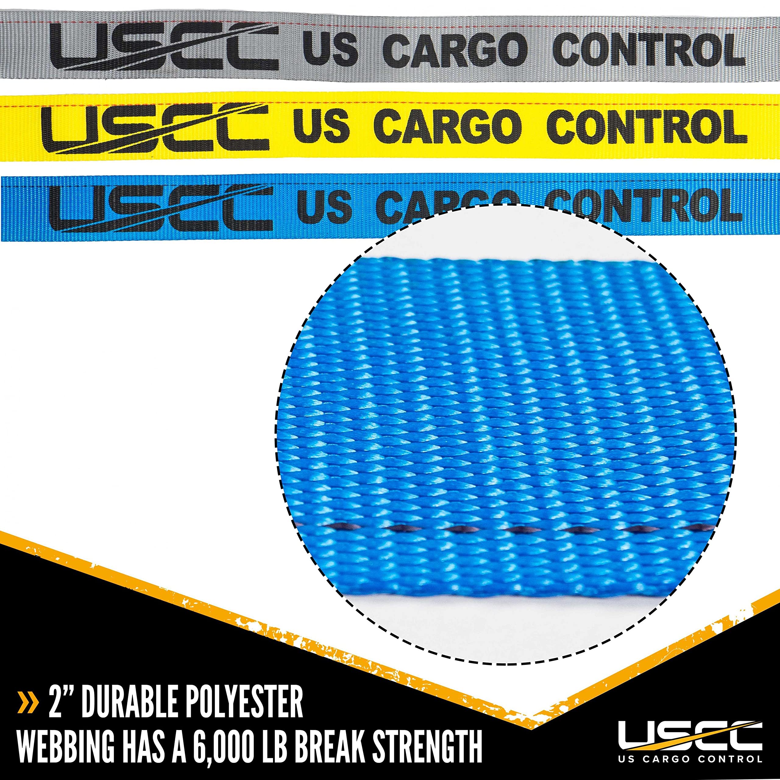 US Cargo Control E Track and E Track Straps Kit - Heavy Duty Cargo Securing System with E Track Rails & Straps for Pickup Trucks & Trailers - Perfect for Transporting Equipment, Motorcycles & ATVs Safely