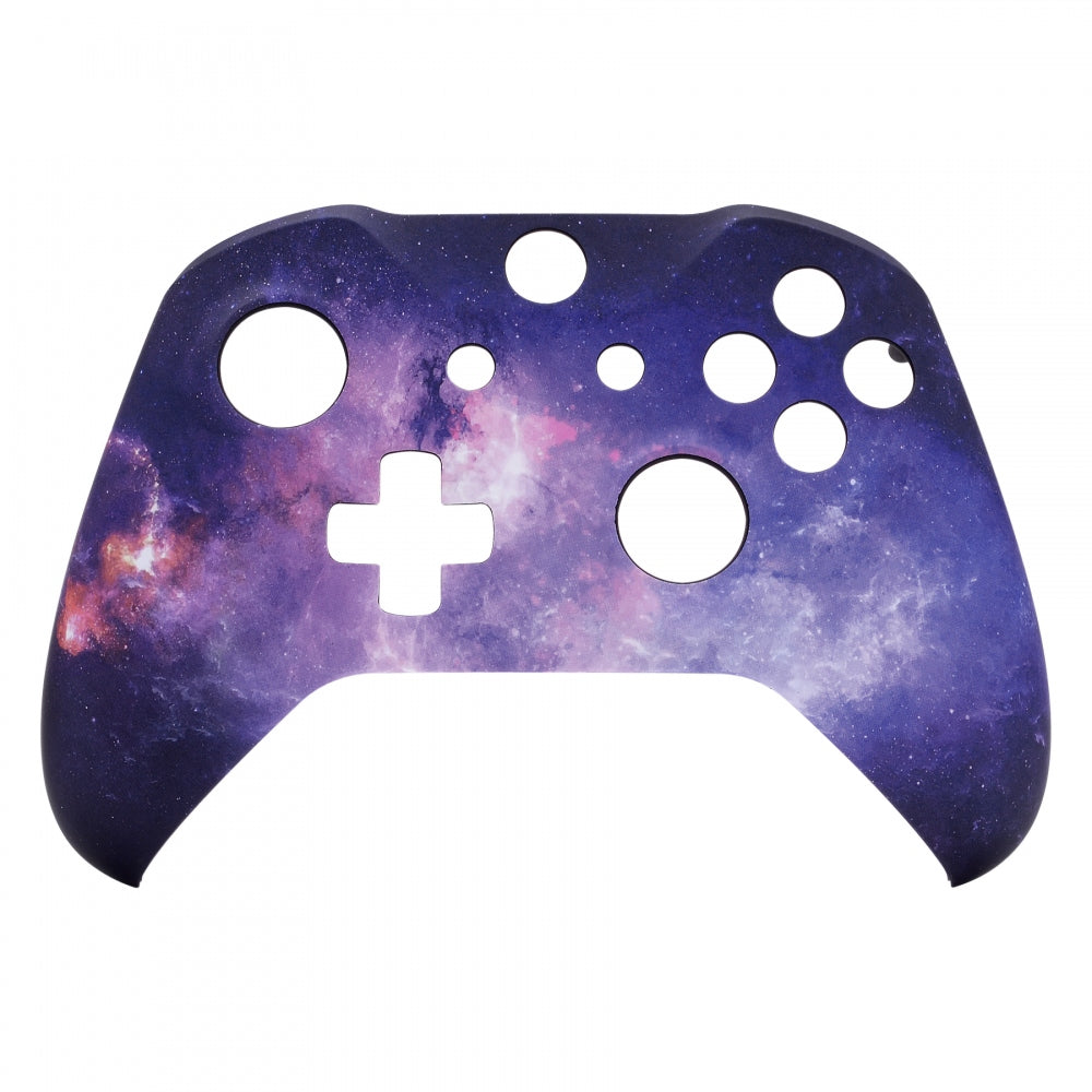 eXtremeRate Nebula Galaxy Soft Touch Front Housing Shell for Xbox One S X Game Controller - Durable & Comfortable Grip for Gaming Enthusiasts - Perfect for Long Gaming Sessions & Competitive Play