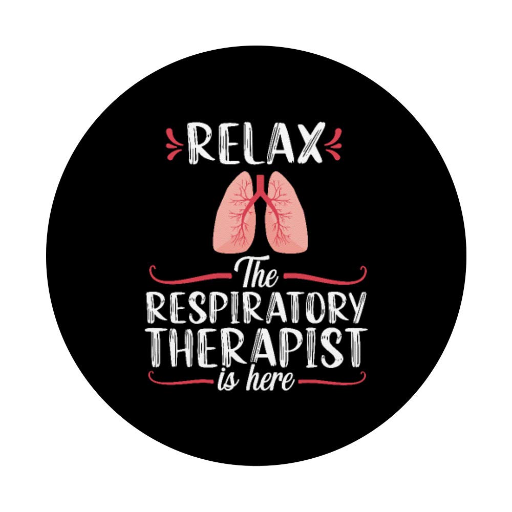 Respiratory Therapist Gift for Women - Relax Therapy PopSockets PopGrip: Swappable Phone & Tablet Grip for Healthcare Workers - Perfect for Nurses, Doctors & Medical Students