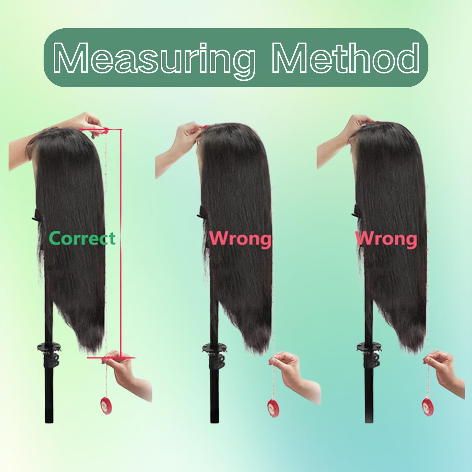 13x4 HD Transparent Lace Front Wigs Human Hair - Straight 180% Density Glueless Wig with Baby Hair & Pre-Plucked Hairline | Natural Black 32 Inch | Perfect for Daily Wear, Cosplay & Special Occasions