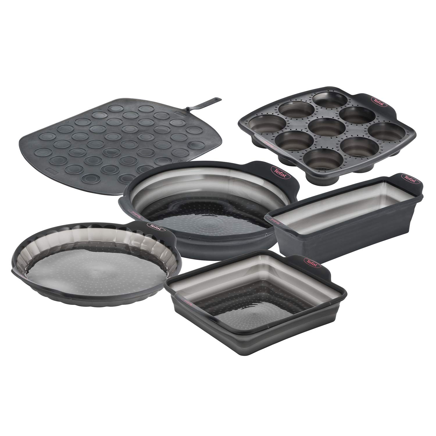 Tefal 12-Cup Mini Muffin Pan for Baking Crispy Muffins, Cupcakes & Madeleines - Non-Stick Black Cake Mold - Perfect for Home Baking, Parties & Holiday Treats