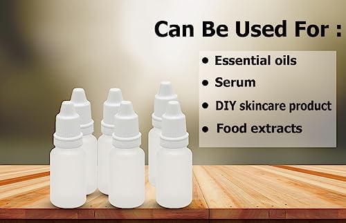 Naturegoon 10-Pack 10ml Refillable Plastic Squeeze Bottles with Caps - Multi-Purpose Dropper Bottles for Essential Oils, Eye Drops, Sanitizers & Liquids | Perfect for Travel, DIY Beauty, Home Organization & Craft Projects