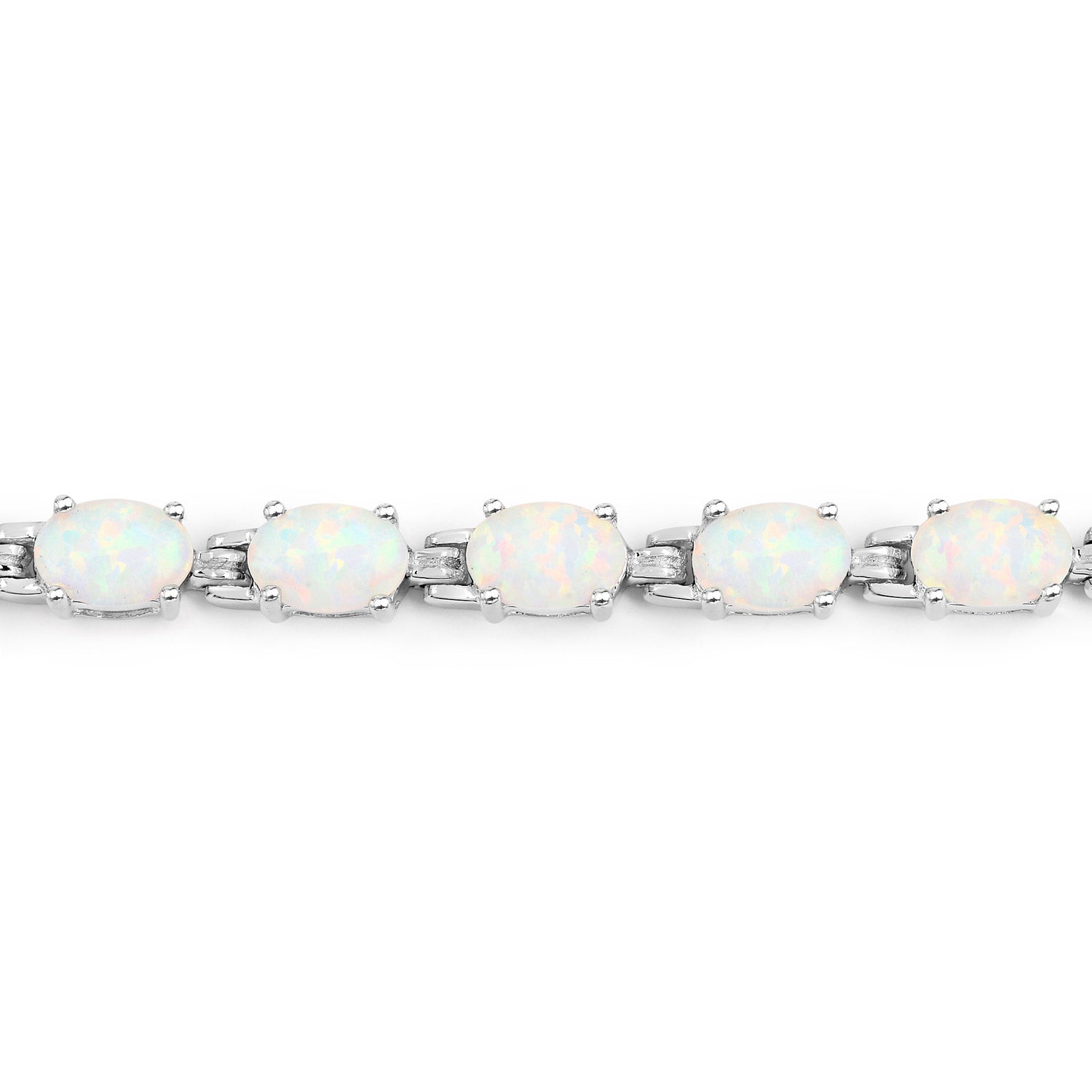 Genuine Created Opal Tennis Bracelet for Women - Elegant Sterling Silver Jewelry Gift for Birthday, Anniversary & Special Occasions
