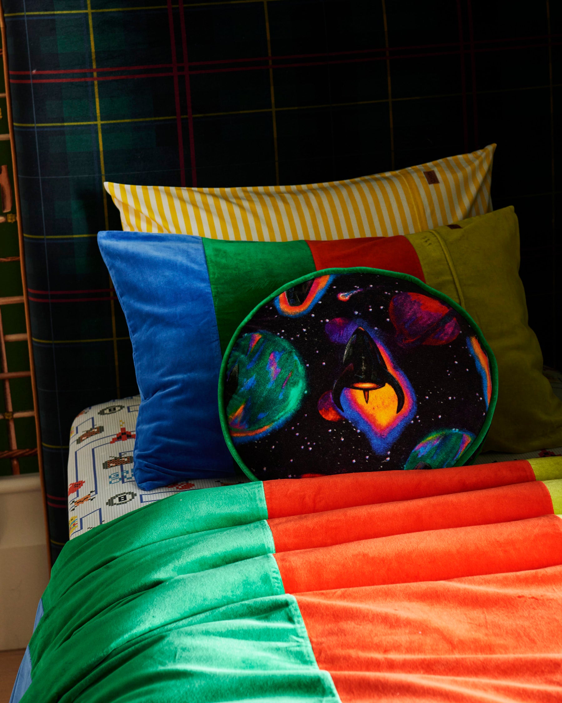 Forever Young Panelled Velvet Pillowcase - Luxurious Soft Pillow Cover for Bedroom Decor, Home Styling & Gift Giving