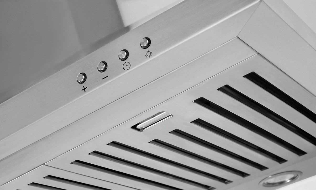 Rapido IV 36-Inch Stainless Steel Range Hood with LED Lights - Powerful 900 CFM Kitchen Vent Hood for Gas Stove, Island Mount - Perfect for Modern Home Kitchen & Restaurant Use