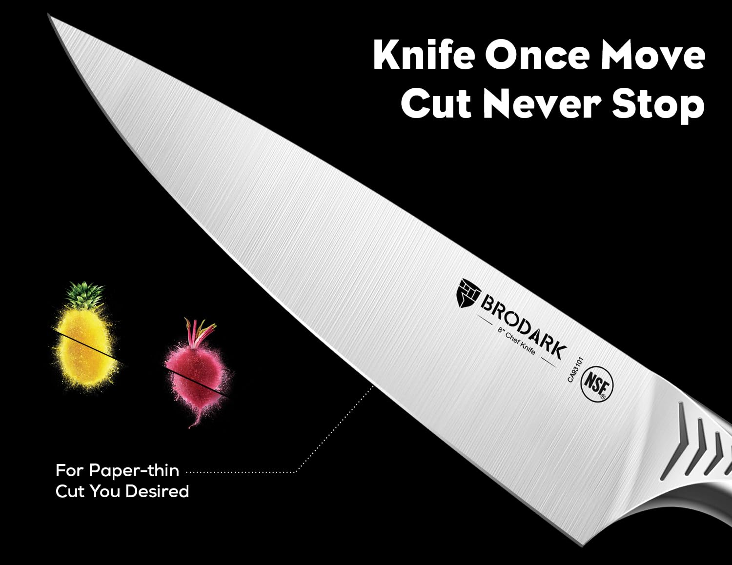 15-Piece High Carbon Stainless Steel Kitchen Knife Set with Block & Built-in Sharpener - Professional Shark Series Knives for Cooking, Slicing & Food Prep - Perfect for Home Chefs & Restaurant Use