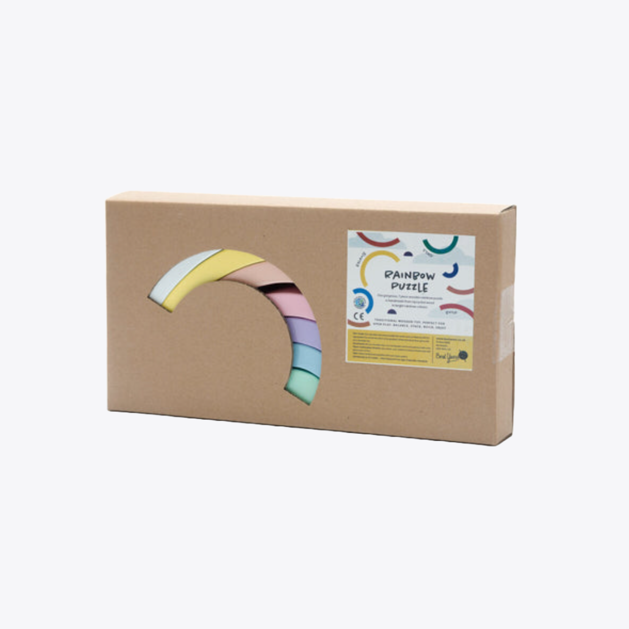 Pastel Wooden Rainbow Stacking Toy for Kids - Montessori Sensory Learning & Nursery Decor - Perfect for Playrooms, Baby Showers & Toddler Educational Activities