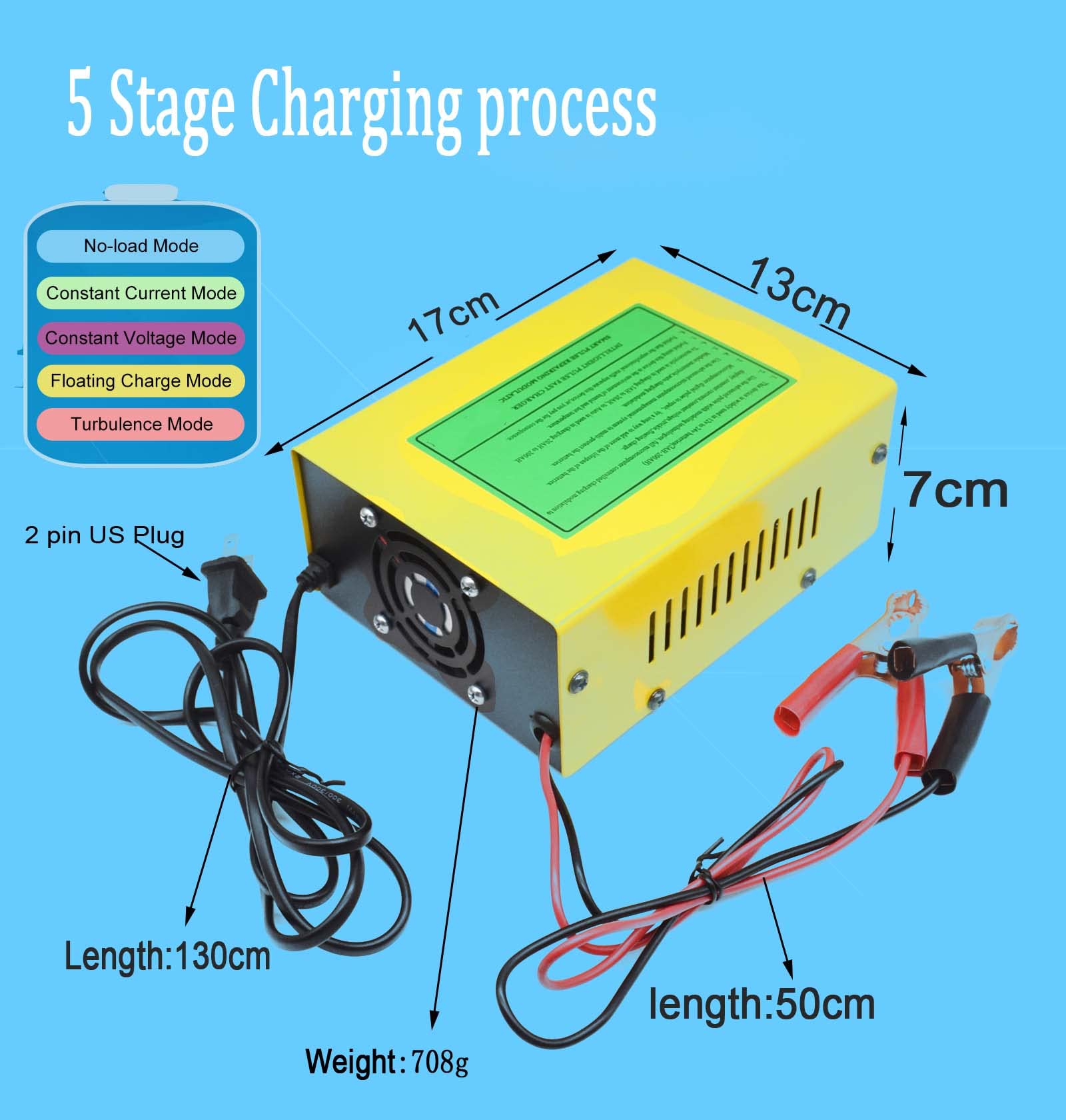 12V 24V Smart Battery Charger for Lead Acid Batteries - 250W 10A Trickle Charger & Maintainer with LED Display - Perfect for Cars, Boats, Motorcycles & RV Battery Maintenance