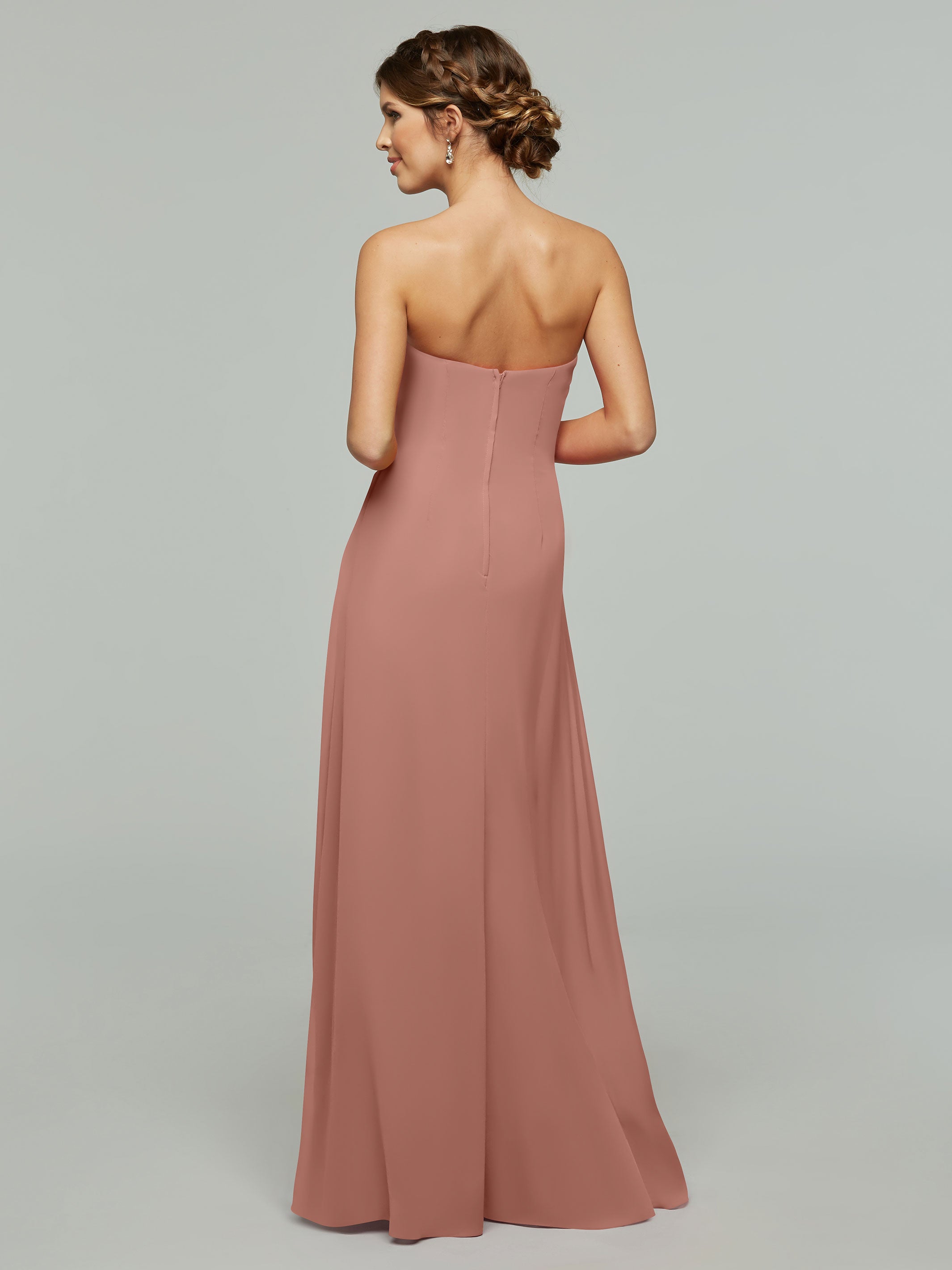 Elegant 80046 Chiffon Sheath Bridesmaid Dress with Sweetheart Neckline - Perfect for Weddings, Formal Events & Special Occasions