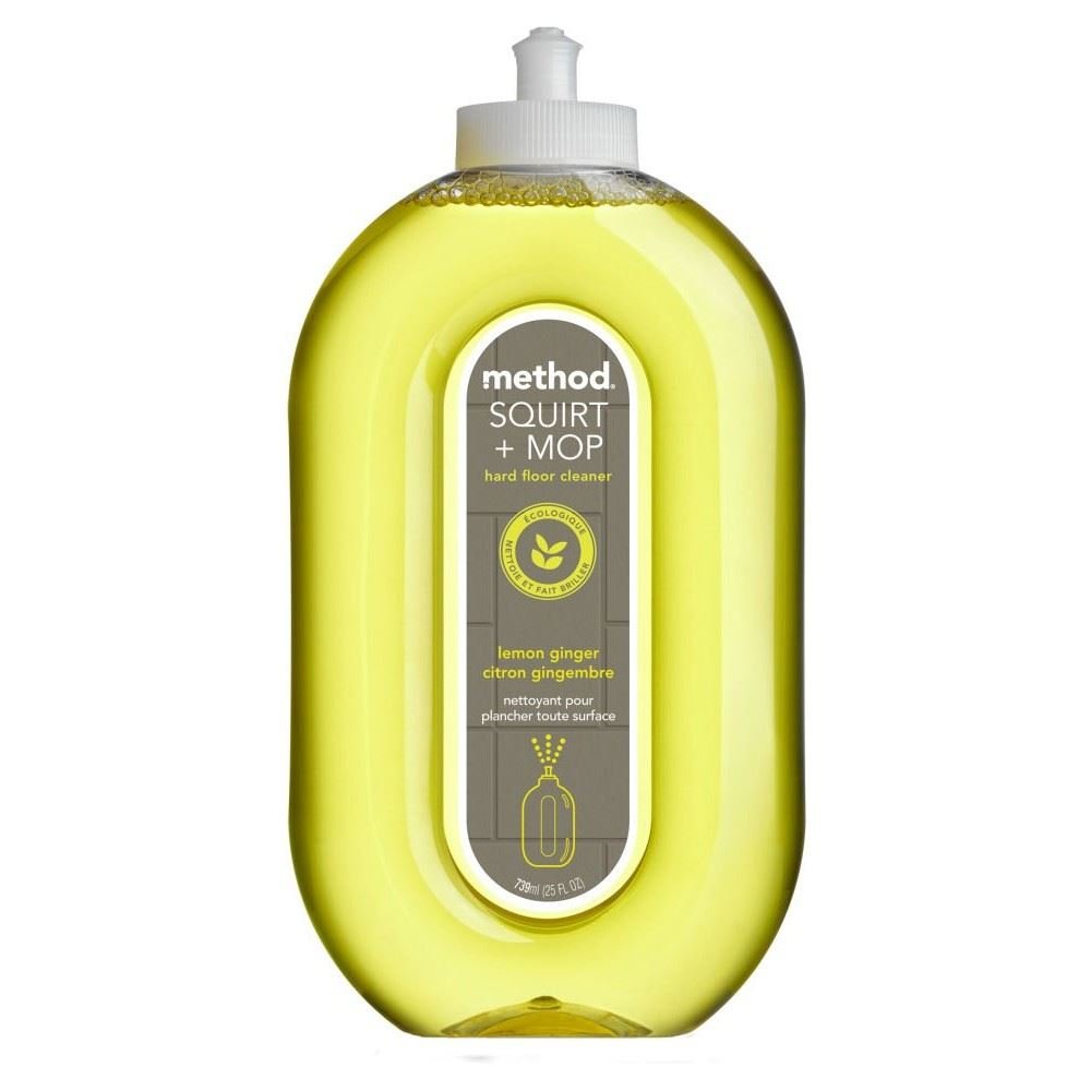 Method Squirt & Mop Floor Cleaner Lemon Ginger Scent (24.9oz/739ml) - Pack of 6 | All-Purpose Hard Surface Cleaner for Kitchen, Bathroom & Tile Floors | Fast-Drying, Streak-Free Formula