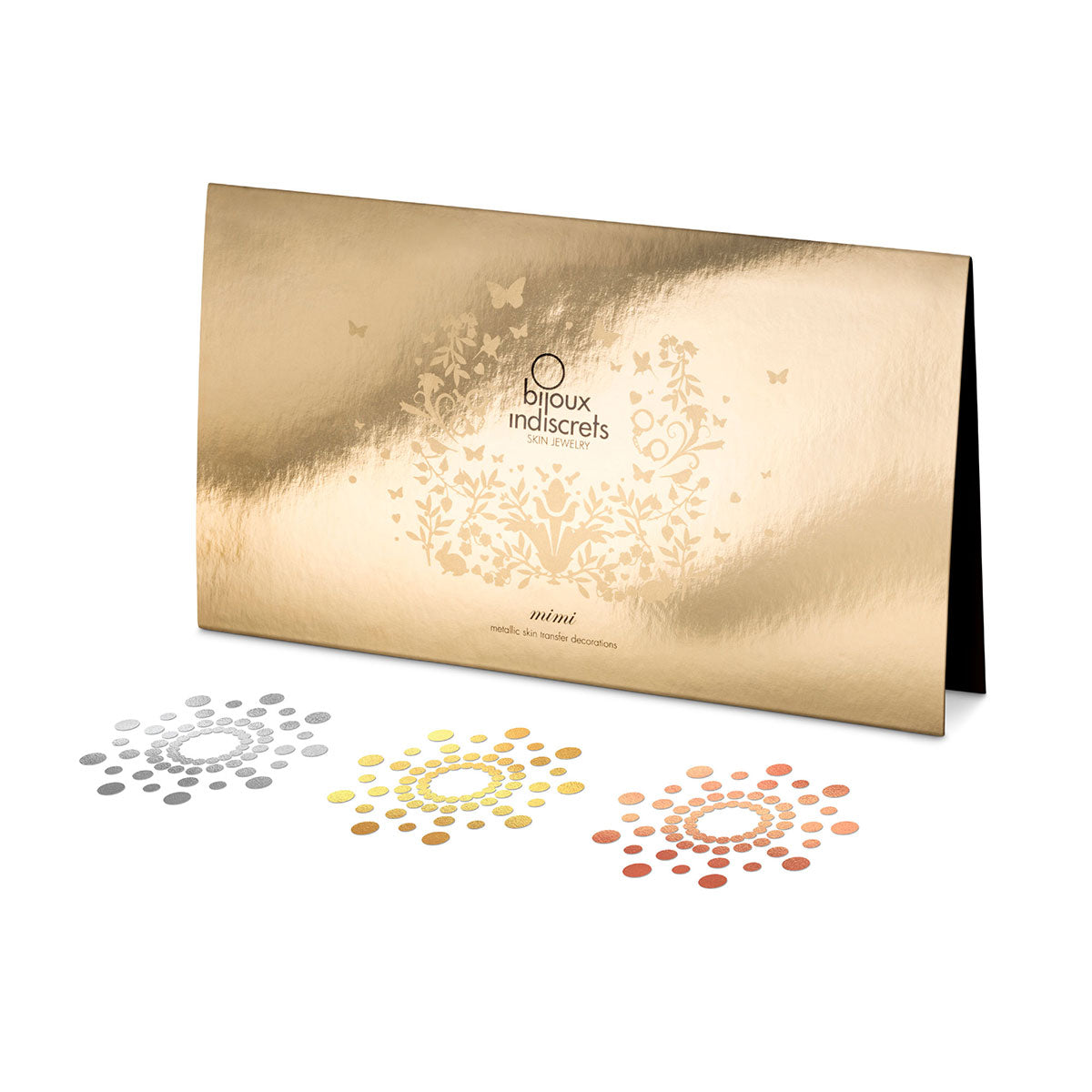 Bijoux Indiscrets Mimi Metallic Body Tattoos - 6 Pack Temporary Tattoos for Women, Sexy & Glamorous, Perfect for Parties, Festivals & Date Nights
