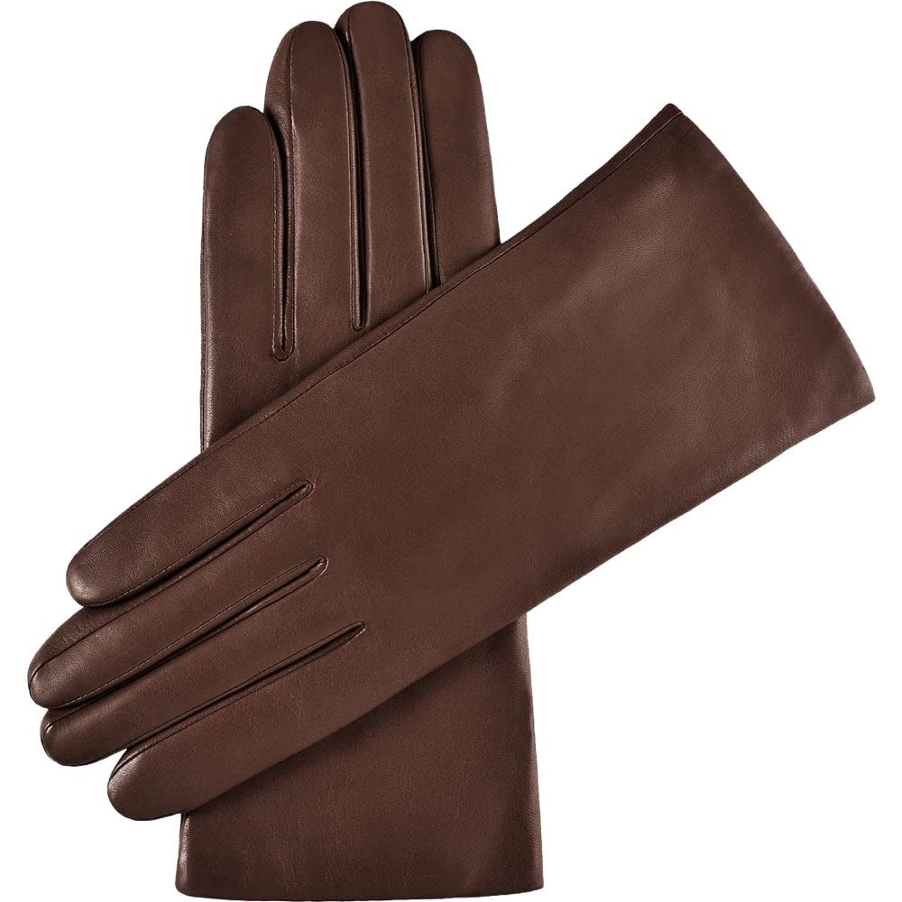 Fratelli Orsini Women's Winter Gloves - Premium Lambskin Leather with Cashmere Lining, Touchscreen Compatible, Isabella Brown | Warm & Stylish for Cold Weather, Outdoor Activities, and Daily Commute