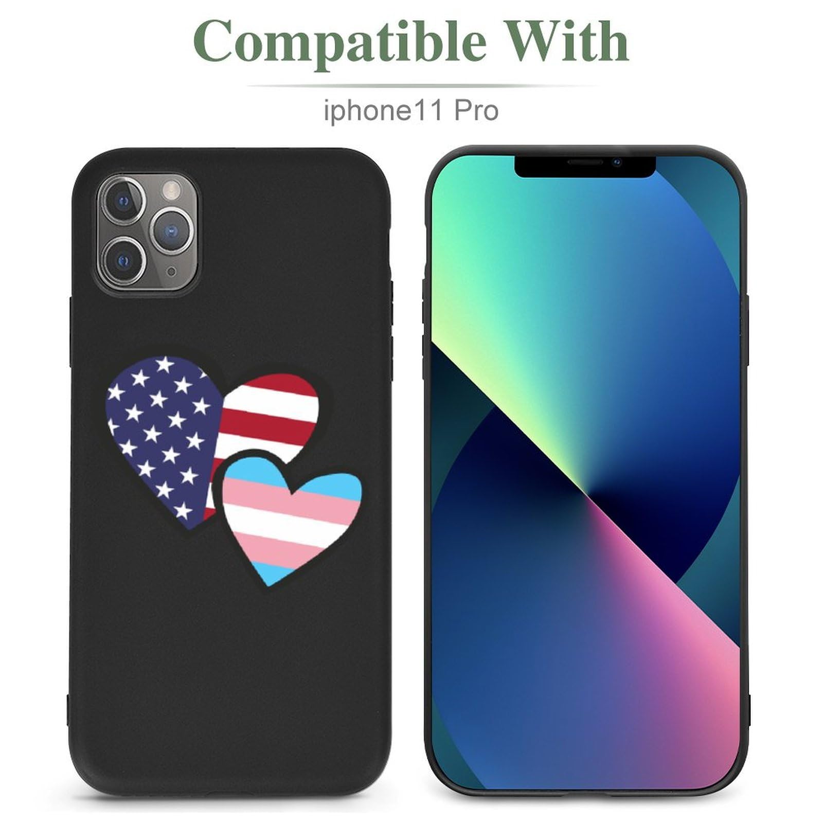 Transgender Pride Flag iPhone 11 Case | Slim TPU Protective Cover for iPhone 11/11 Pro | Durable LGBTQ+ Phone Case for Daily Use & Pride Events