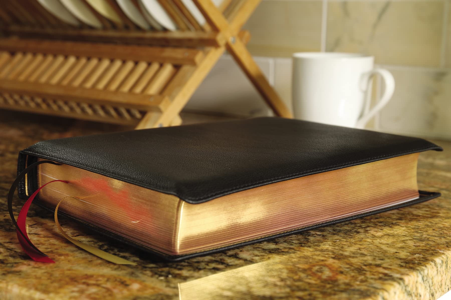 KJV Thompson Chain-Reference Bible - Premium Goatskin Leather, Black (Premier Collection) with Art Gilded Edges & Comfort Print - Perfect for Personal Study, Church Use & Gift Giving