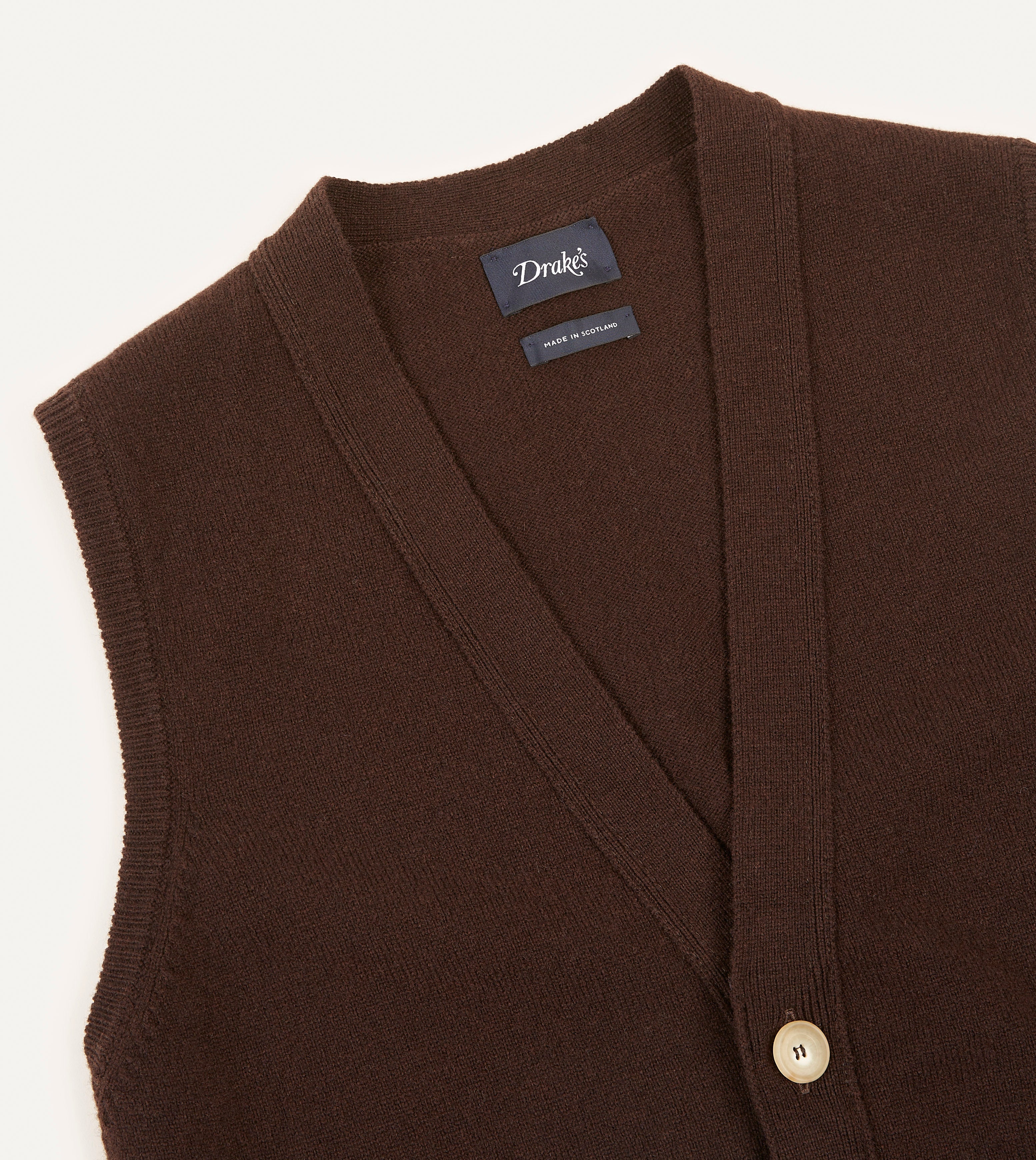 Soft Brown Lambswool Sleeveless Cardigan for Women - Cozy Lightweight Open Front Sweater - Perfect for Layering in Fall, Winter & Spring