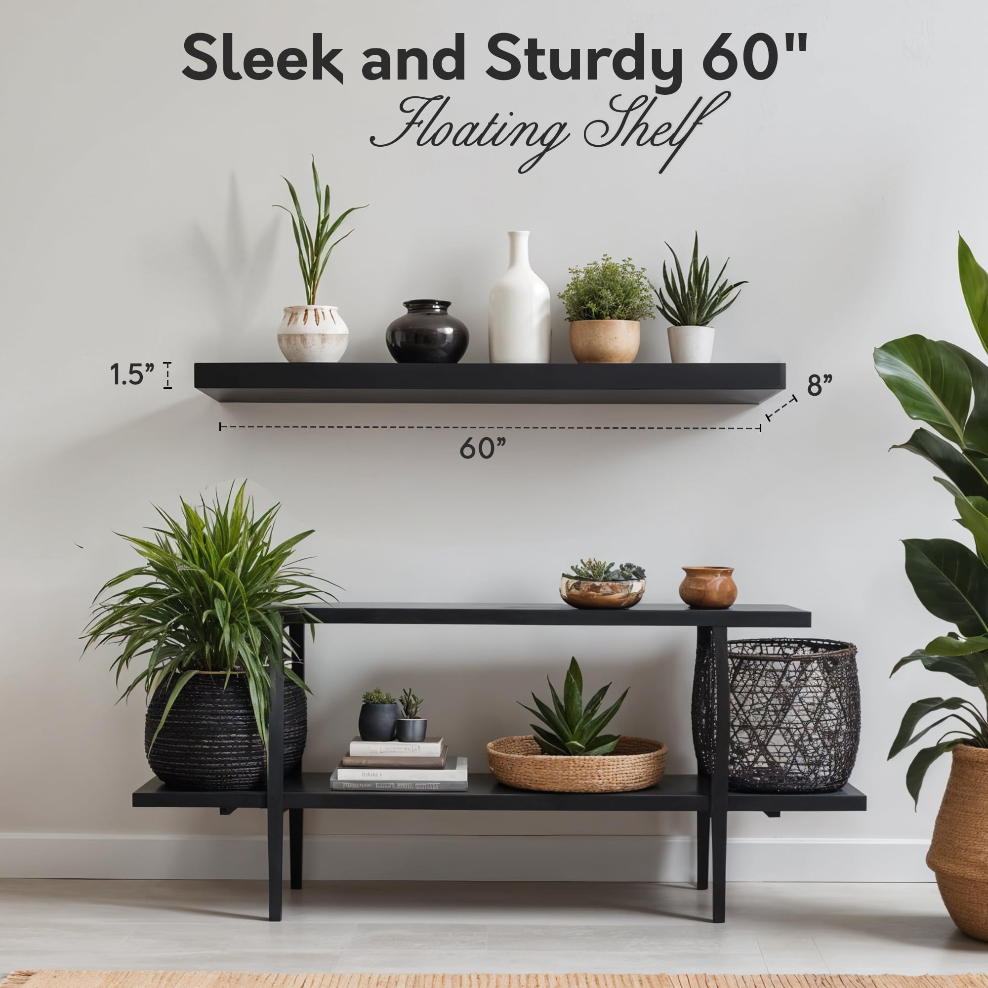 InPlace Floating Wall Shelf with Hidden Brackets - 8