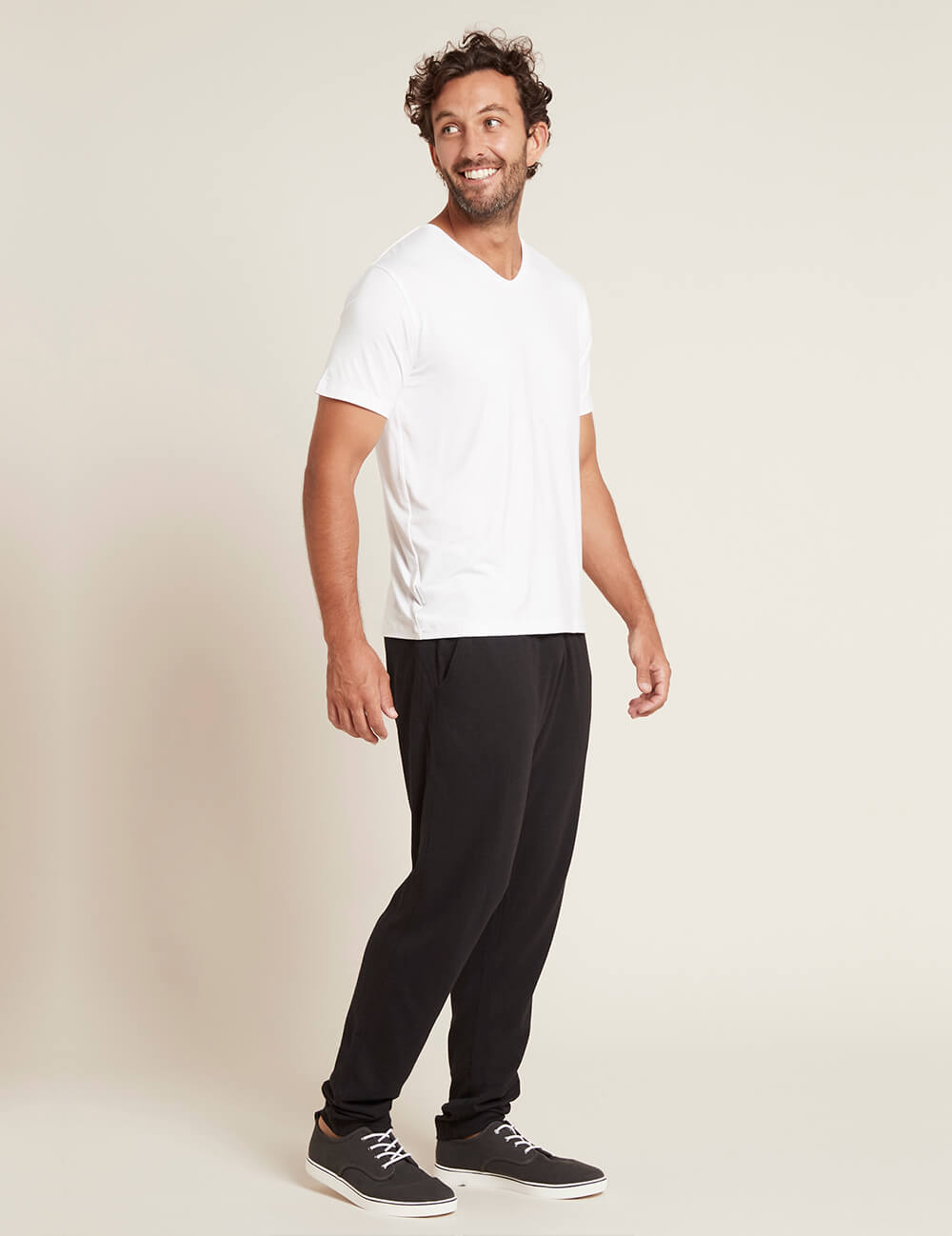 Premium Men's V-Neck T-Shirt - Soft Cotton White Tee for Casual Wear, Gym & Everyday Comfort