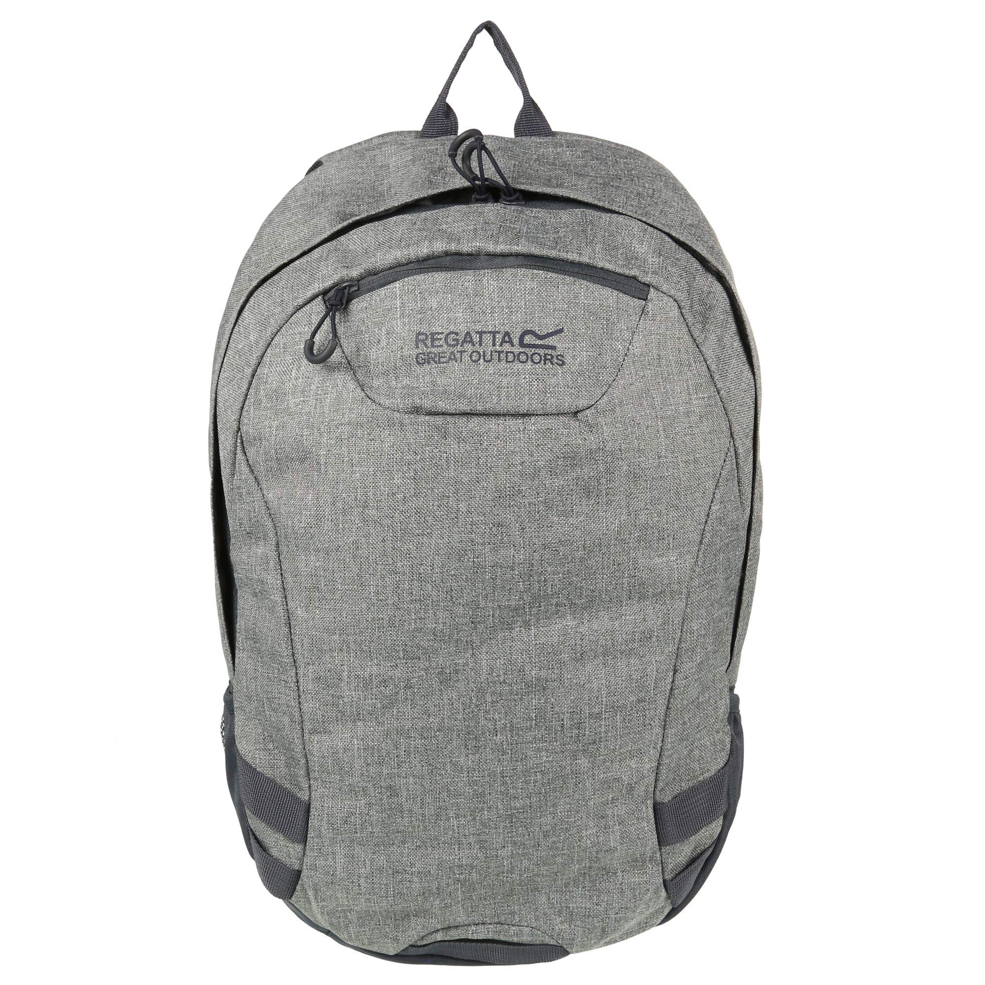Regatta Brize II Durable Padded Backpack 20L - Water-Resistant Travel Rucksack for Hiking, Commuting & School - Marl Grey/Ebony Color