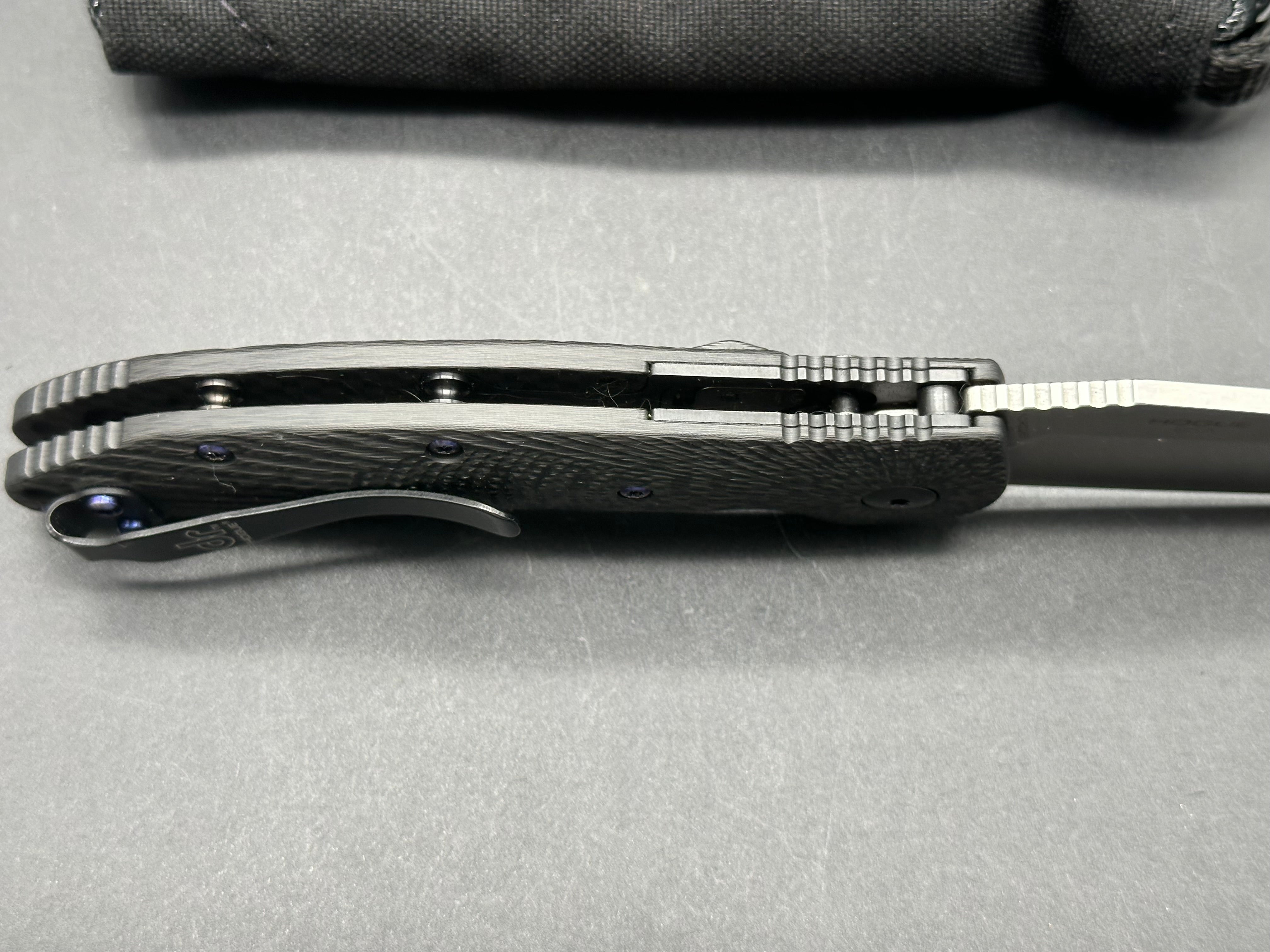 Doug Ritter Auto RSK Knifeworks Exclusive Limited Edition Carbon Fiber Stonewashed MagnaCut Pocket Knife - EDC, Outdoor Survival, Camping & Tactical Use