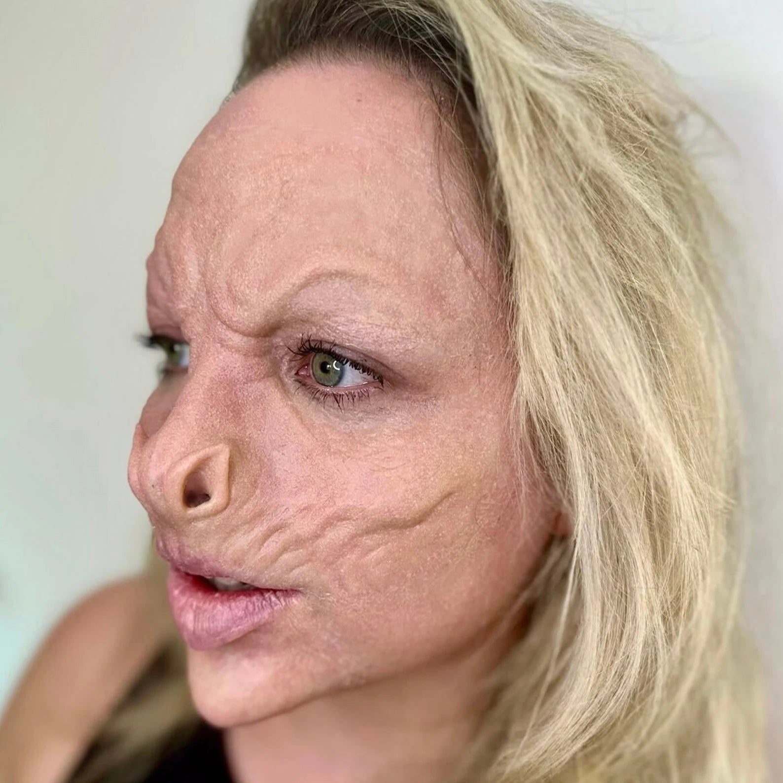 Obsidian FX Vampire Bat Face Silicone Prosthetic - Realistic Halloween Makeup & Cosplay Special Effects for Costume Parties