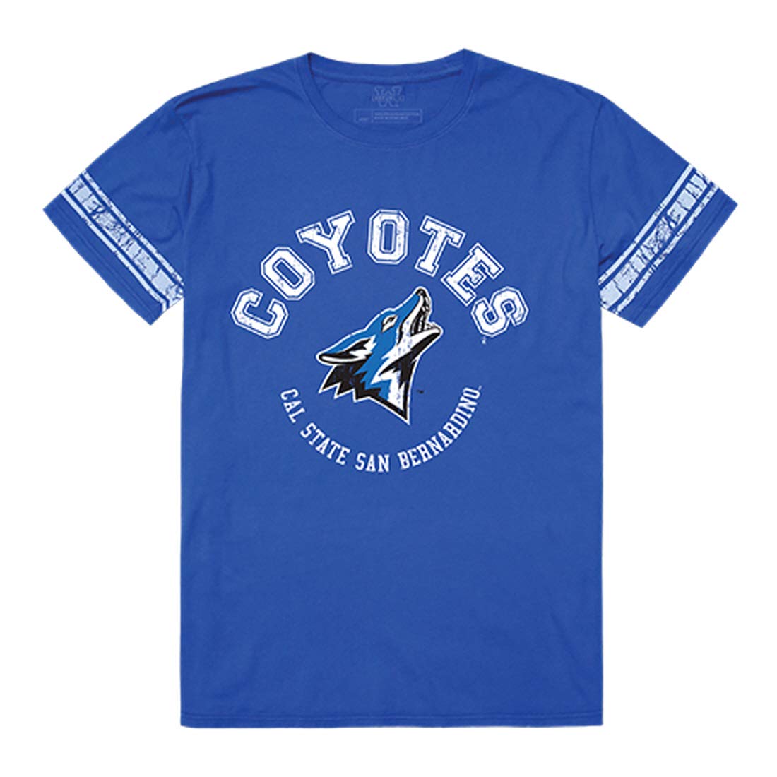 CSUSB California State University San Bernardino NCAA Men's Football T-Shirt - Arch Design in Royal Blue - Perfect for Game Day, School Pride & Fan Apparel