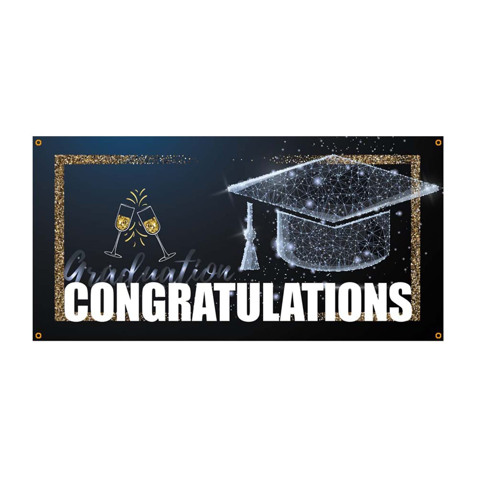 CANAFA 70x36 Inch Green Graduation Photo Backdrop Banner - Class of 2022 Commencement Decor, Graduation Party Background for Women, Wedding & Special Events - Durable Decorative Cloth for Photography & Celebrations