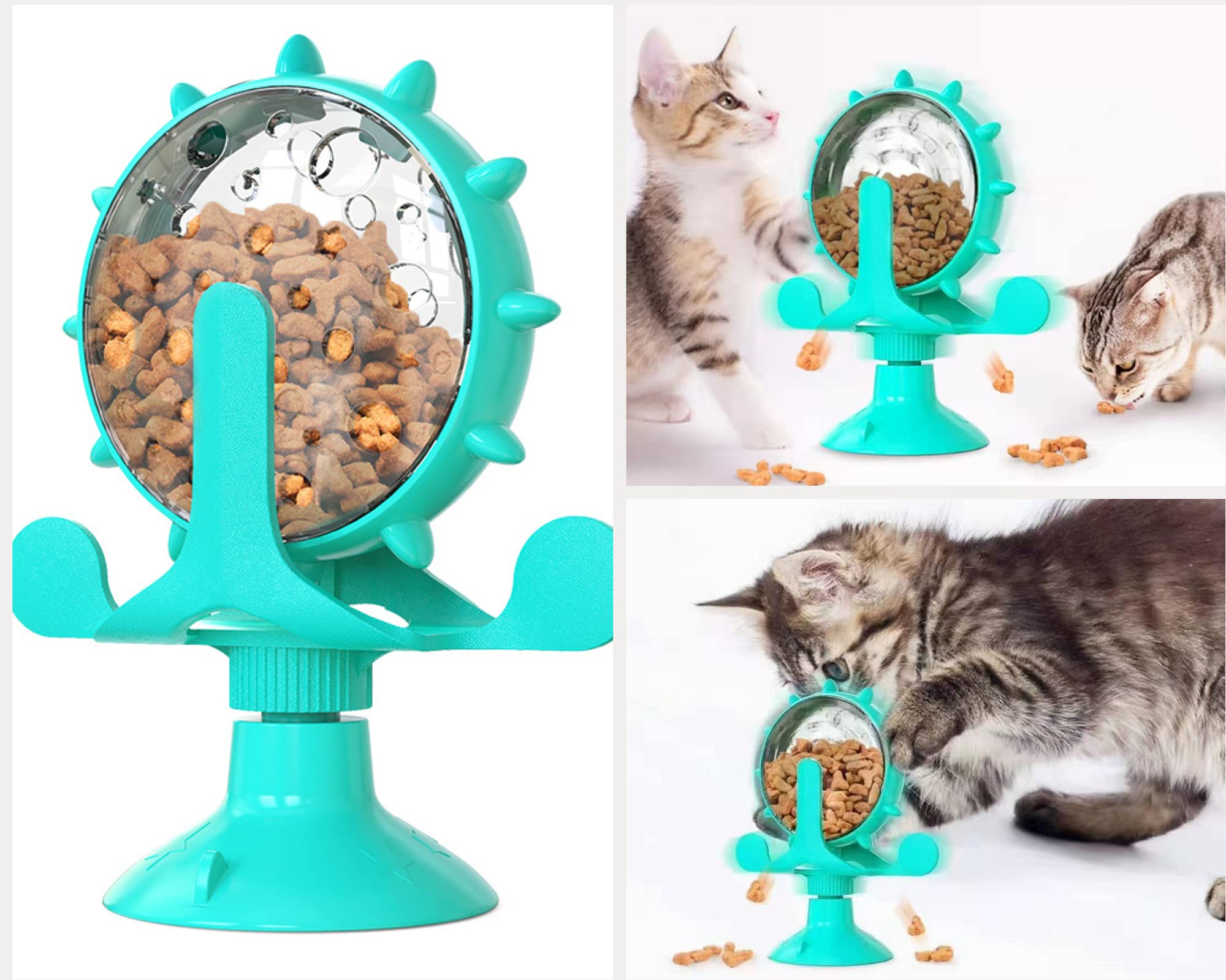 Premium Husky Toys for Cats & Dogs - Interactive Catnip Toys, Turntable Windmill & Auto Feeder - Funny Kitty Gift for Indoor Pets (Eco-Friendly, Yellow) - Perfect for Playtime, Training & Stress Relief