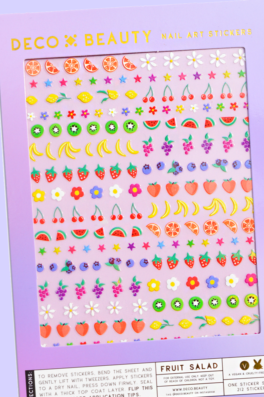 Fruit Salad Nail Art Stickers - DIY Nail Decals for Summer, Parties & Special Occasions | Waterproof & Long-Lasting Nail Decorations