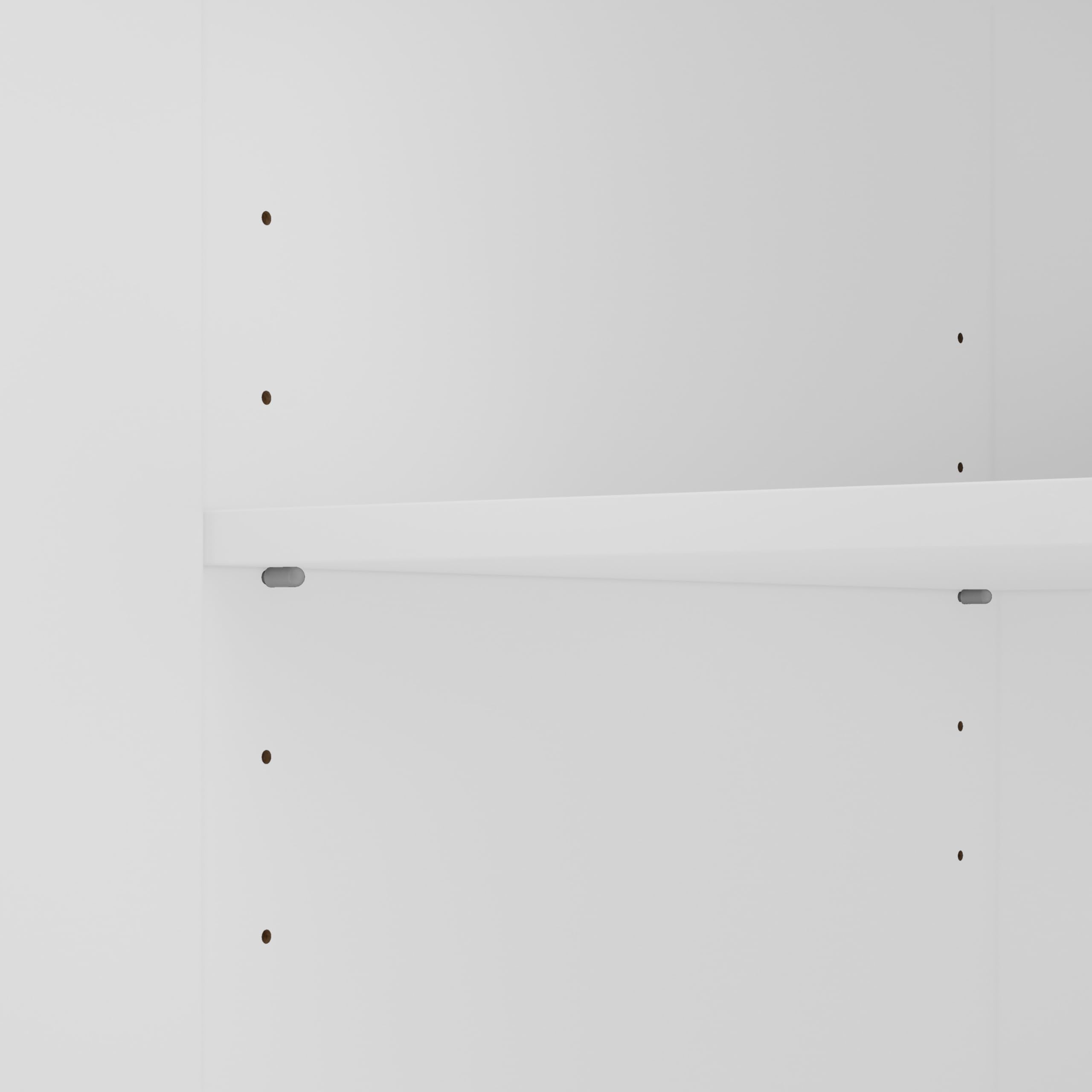 White Universal Closet Wall Cabinet with Doors & Shelves for Home Office Storage