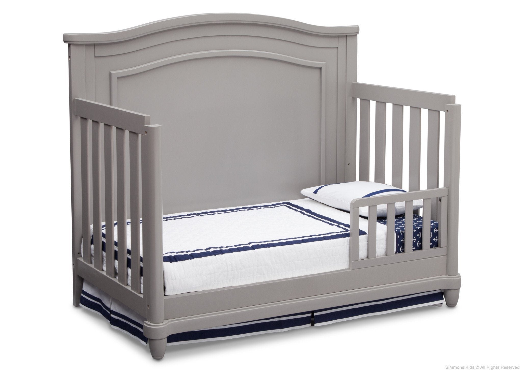 Belmont 4-in-1 Convertible Baby Crib - White Nursery Furniture for Newborn to Toddler Bed | Perfect for Modern Nursery, Bedroom & Daycare Use