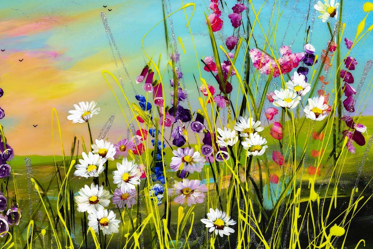 Original 'A Beautiful Day' Artwork - Handmade Wall Decor for Living Room, Bedroom & Office - Perfect Gift for Home & Office Decor