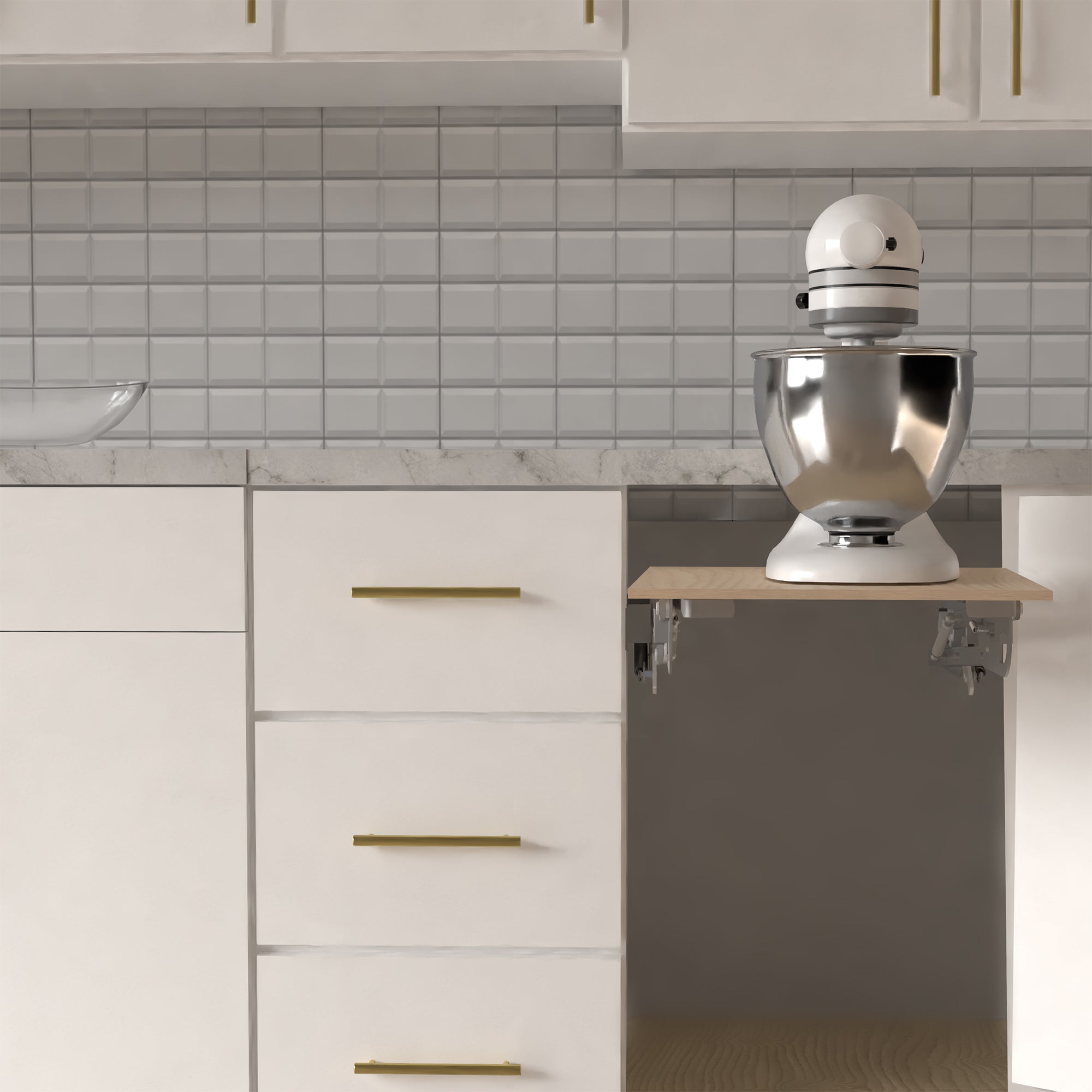VIVO Kitchen Appliance Lifting Brackets - Heavy Duty Adjustable Mounting System for Microwaves, Ovens & Coffee Makers - Perfect for Small Kitchens & Space Saving Solutions