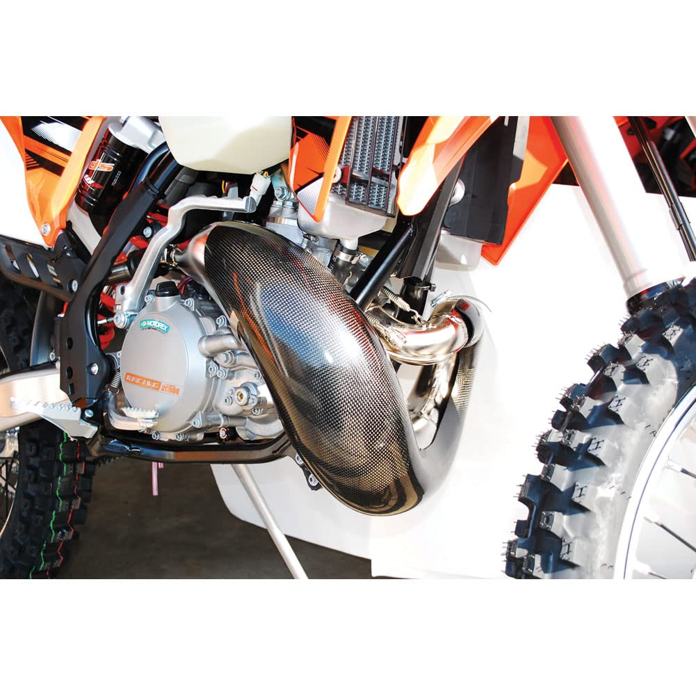 Enduro Engineering Carbon Fiber Pipe Guard for Husqvarna TE 300 (2017-2018) | Lightweight Motorcycle Protection | Perfect for Off-Road & Trail Riding