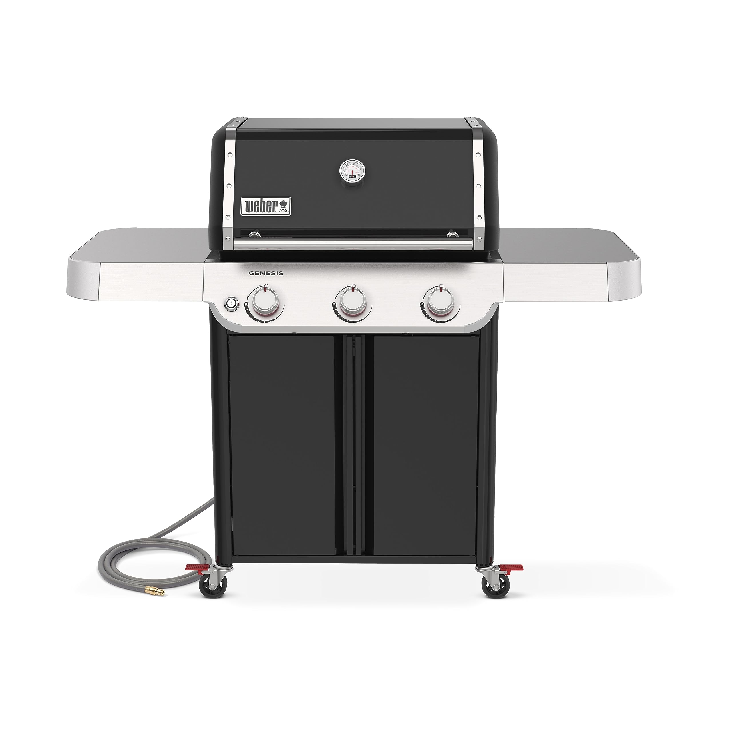 Weber Genesis E-315 NG 3-Burner Natural Gas Grill in Black - Outdoor BBQ Grill for Backyard, Patio & Pool Parties