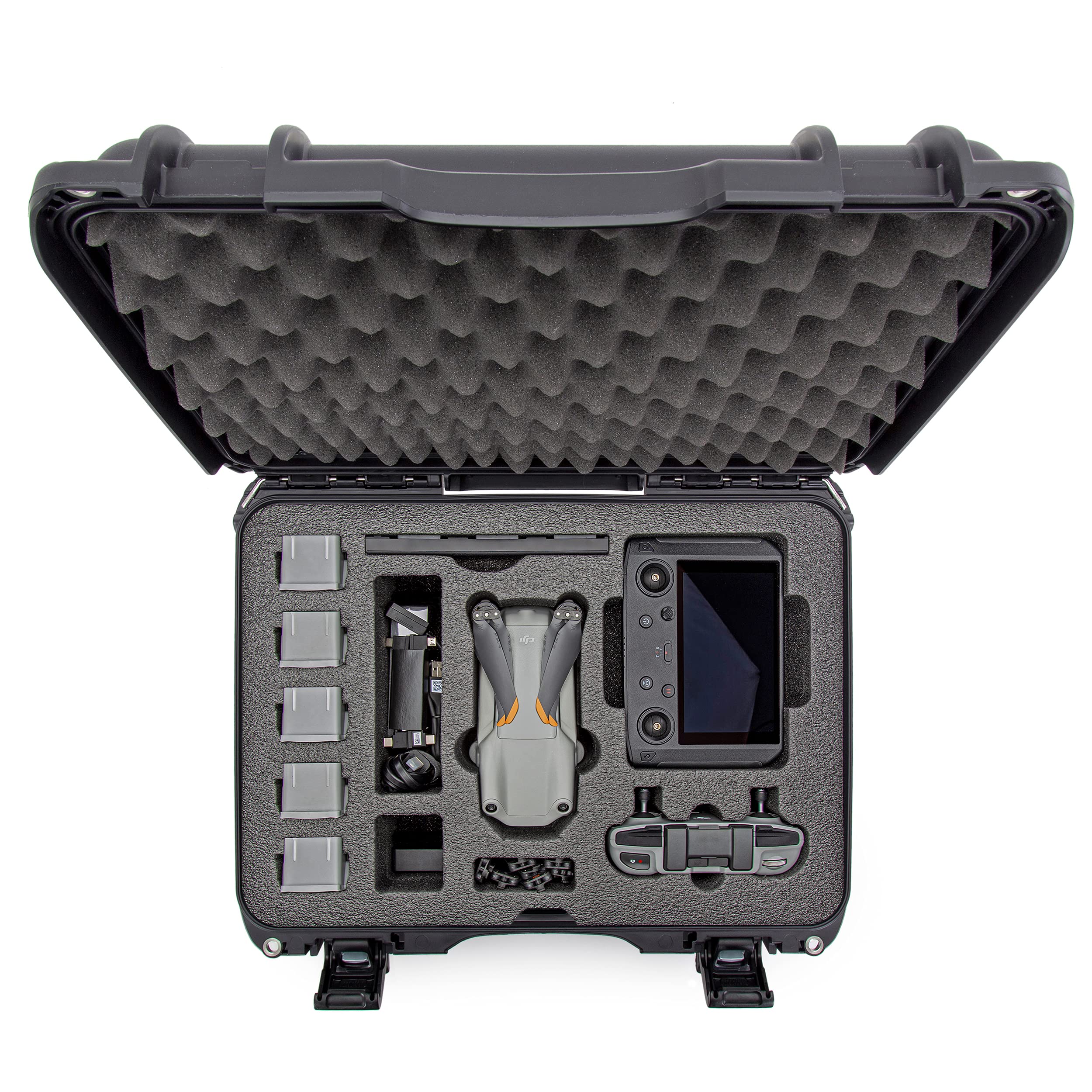 Nanuk 925-MAVIA2S7 Waterproof Hard Case with Custom Foam Insert for DJI Air 2S Fly More Combo & Smart Controller - Graphite | Protective Travel Storage for Drones & Accessories | Perfect for Outdoor Adventures, Air Travel & Professional Photography