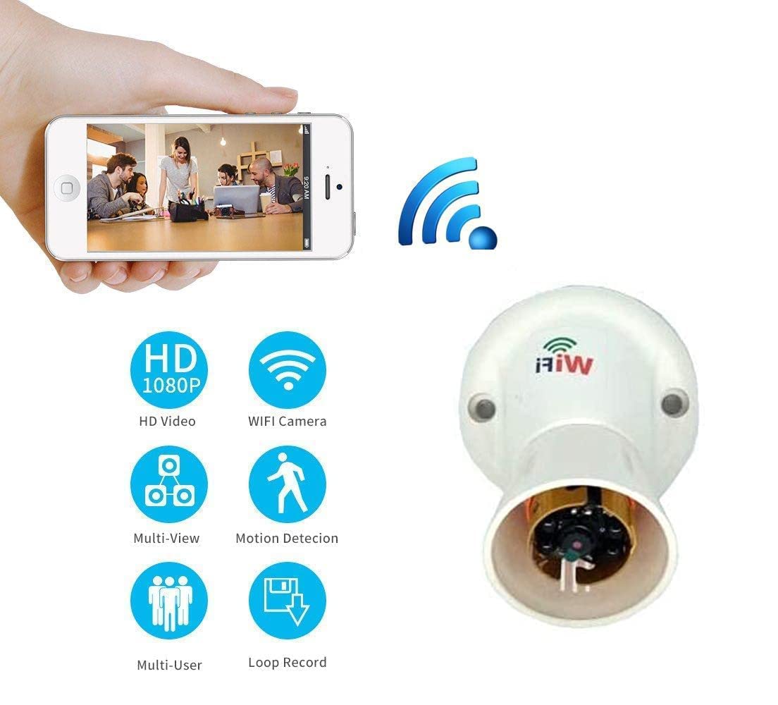 CAMLEIGH Small Security Camera with Night Vision, 1080p HD WiFi Indoor Camera for Home Surveillance, Baby Monitor & Pet Camera - White | Live View Anywhere, Motion Detection, 2-Way Audio