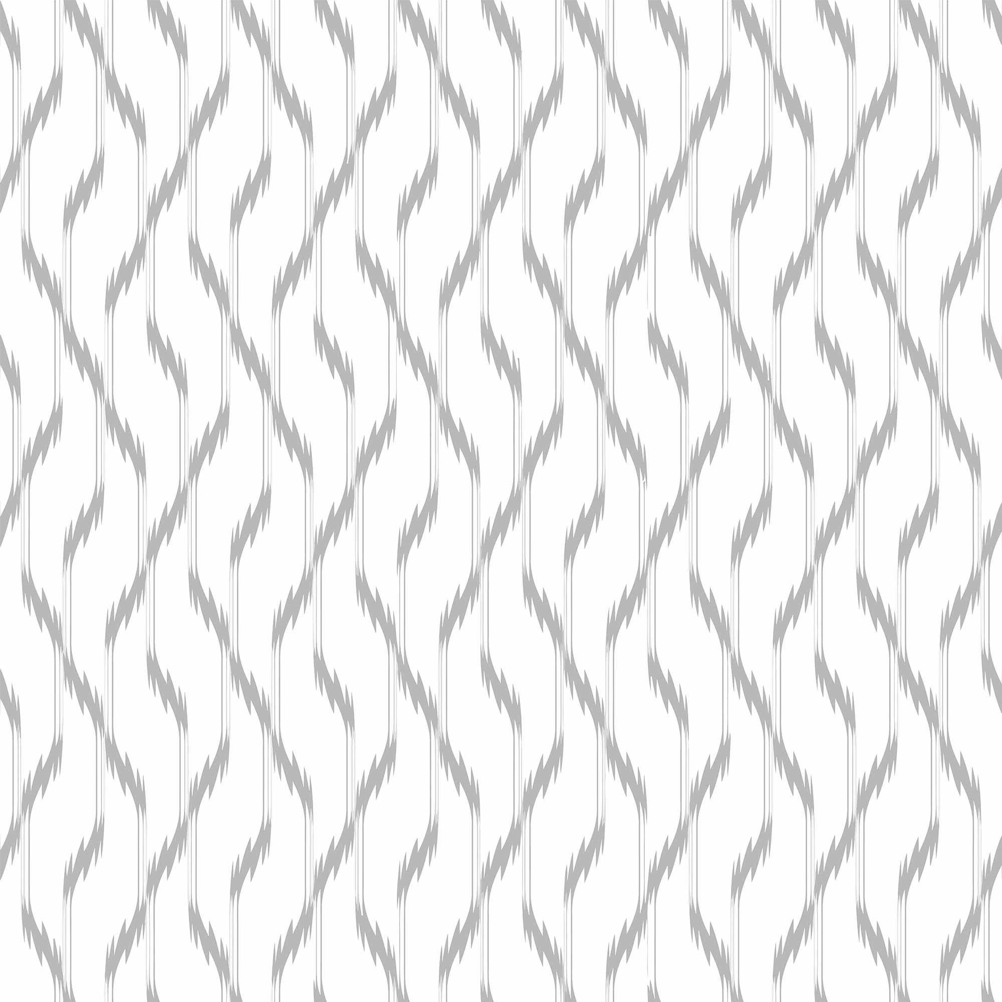Grey Ikat Peel and Stick Removable Wallpaper - Self-Adhesive Decorative Wall Covering for Bedroom, Living Room, Nursery & Office Decor