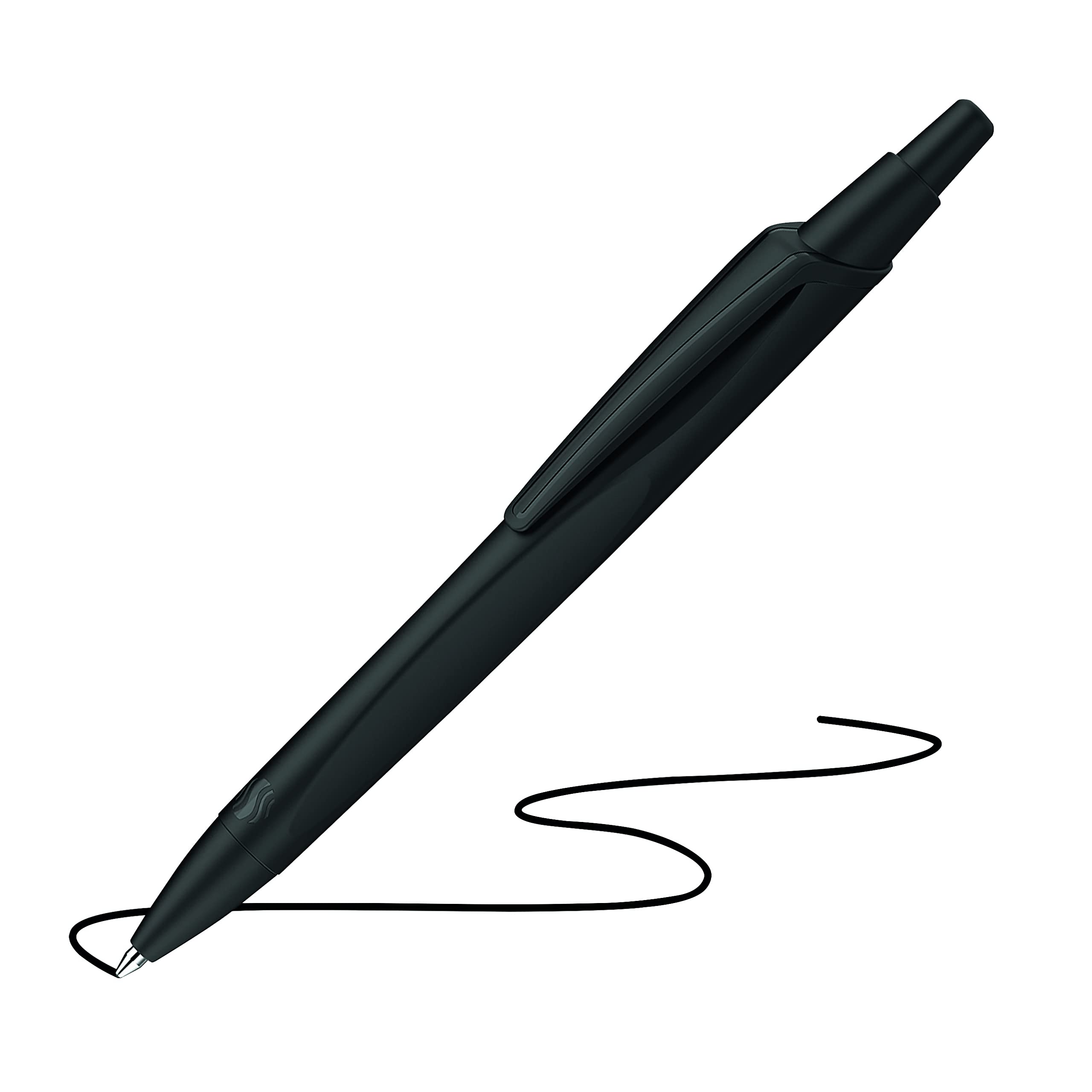 Schneider Reco Ballpoint Pen - Medium Point Refillable Retractable Black Ink Pens (Box of 20) for Office, School & Business Writing Needs