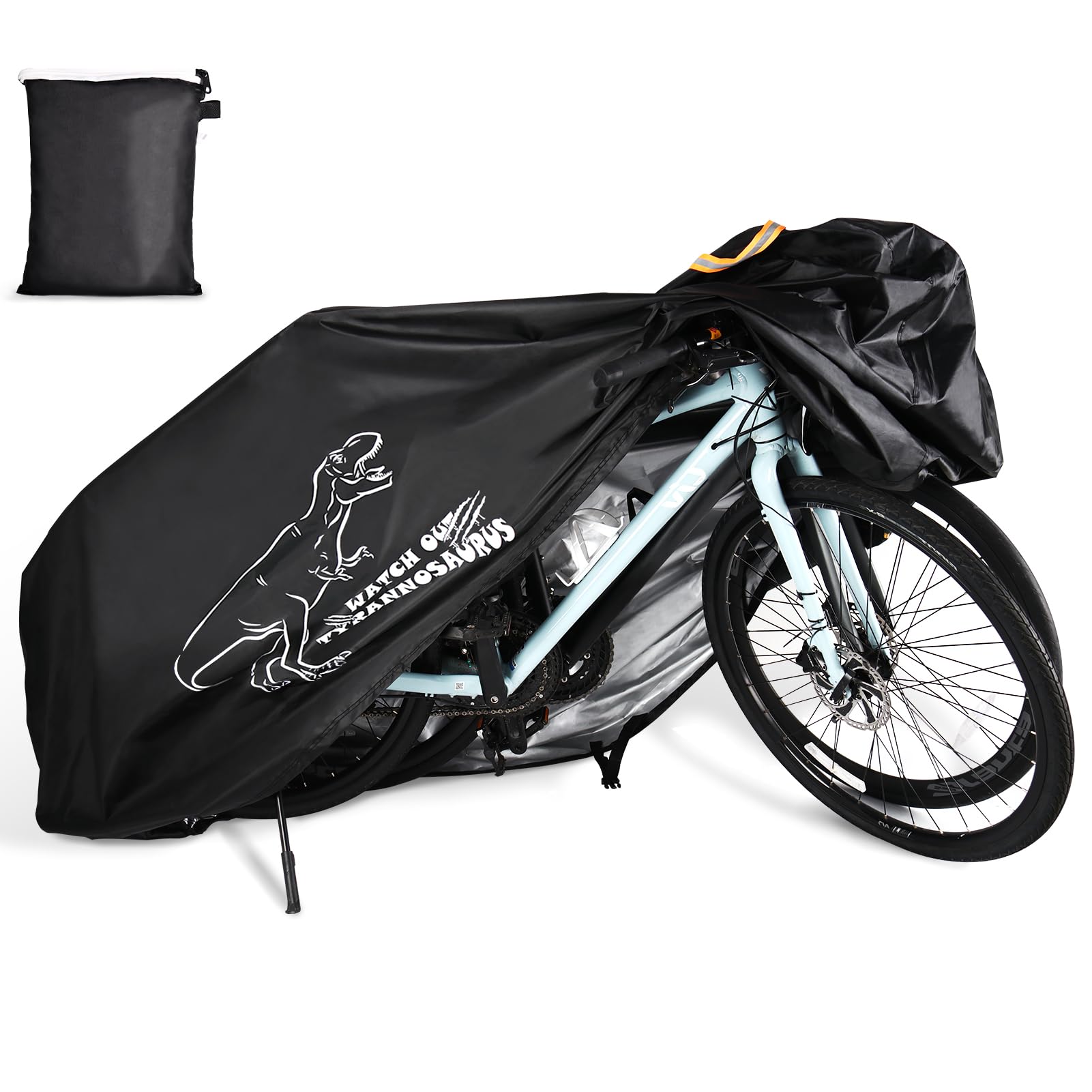 **Heavy Duty Waterproof Bike Cover for 1, 2, or 3 Bicycles - Outdoor UV, Wind, Rain & Dust Protection with Reflective Strips & Storage Bag - Perfect for Mountain, Road & Electric Bikes - Ideal for Garage, Patio & Travel Storage**