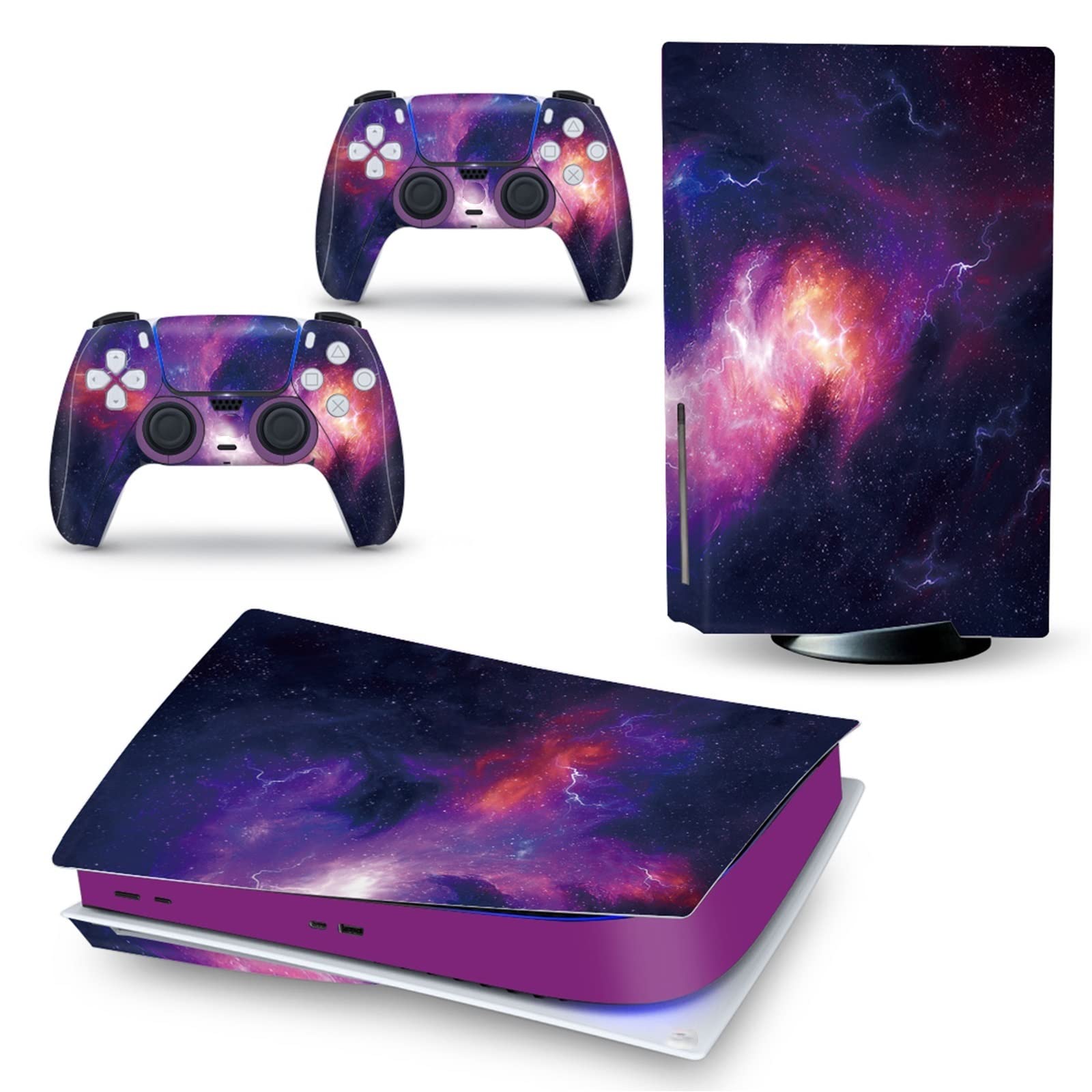 Anime Vinyl Skin Wrap for PS5 Disc Edition - Durable, Scratch-Resistant Decal with 2 Controller Covers | Bubble-Free, Anti-Scratch Protection | Perfect for Gaming Setups & Console Customization